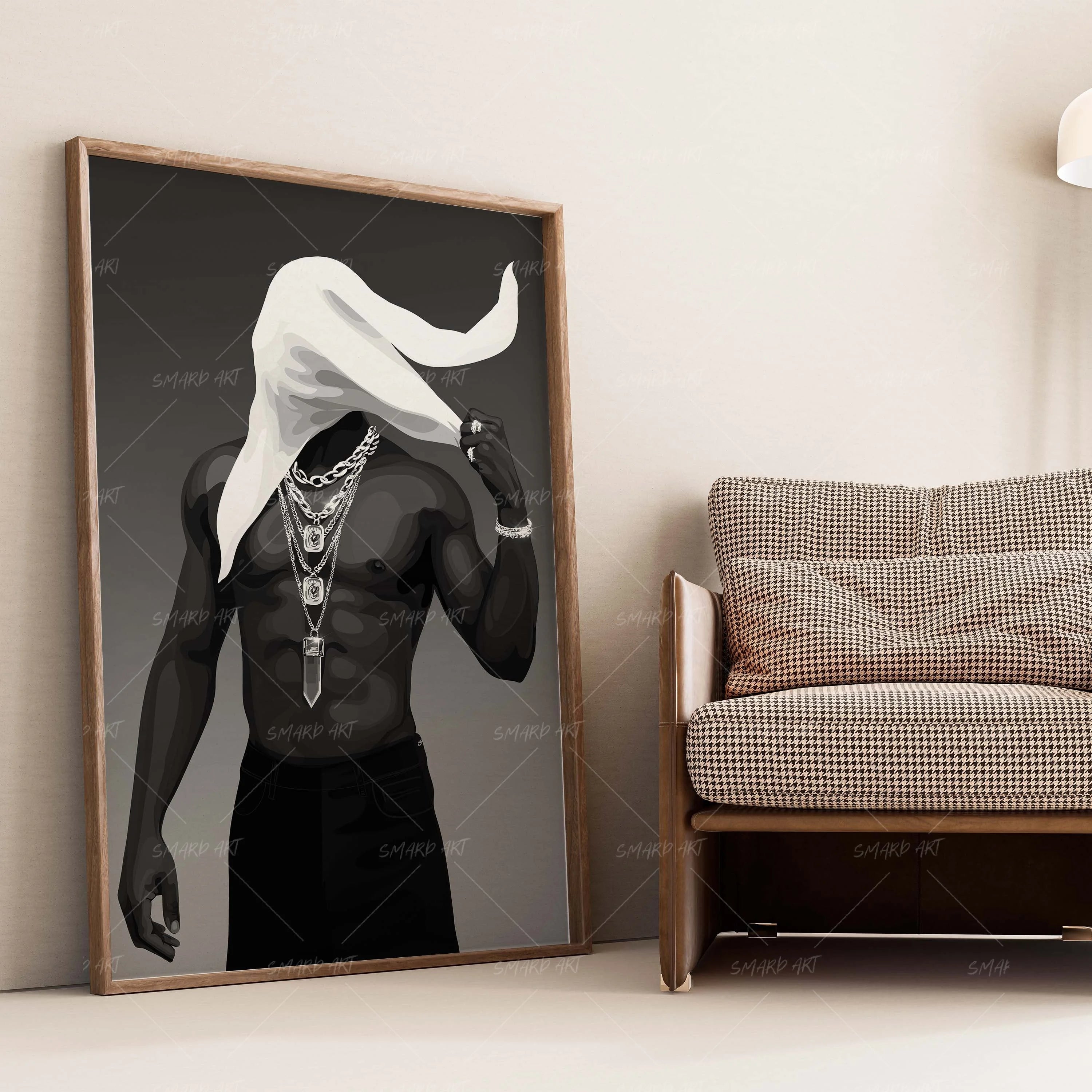 Unveiled-wall art print featuring decorative artistic design suitable for living rooms, offices, and schools by SmardArt. Elevate your space with Black wall art that speaks to culture, identity, and creativity. At Smard, we celebrate artistry made with melanin, bringing powerful and inspiring designs to life.