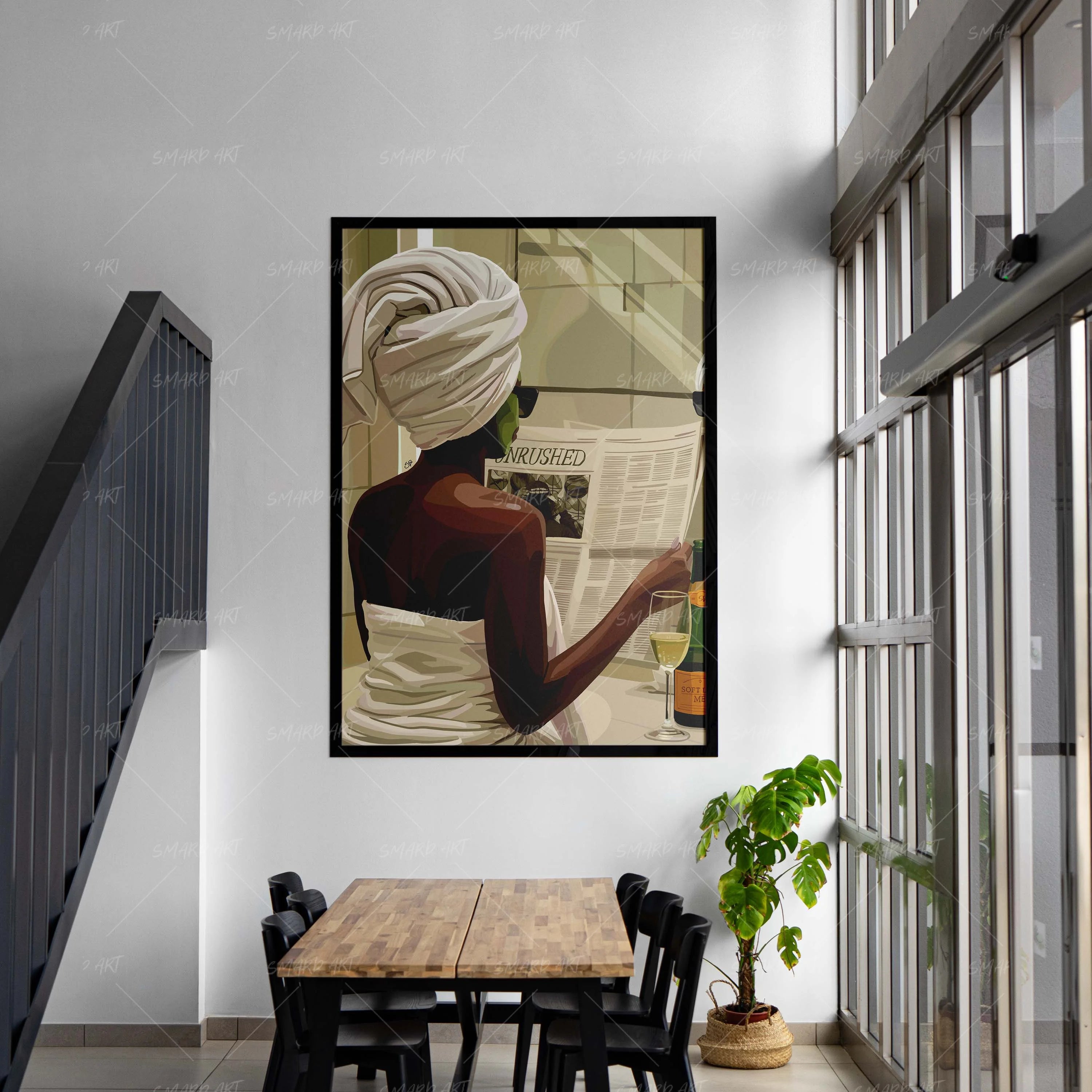 Unrushed-wall art print featuring decorative artistic design suitable for living rooms, offices, and schools by SmardArt