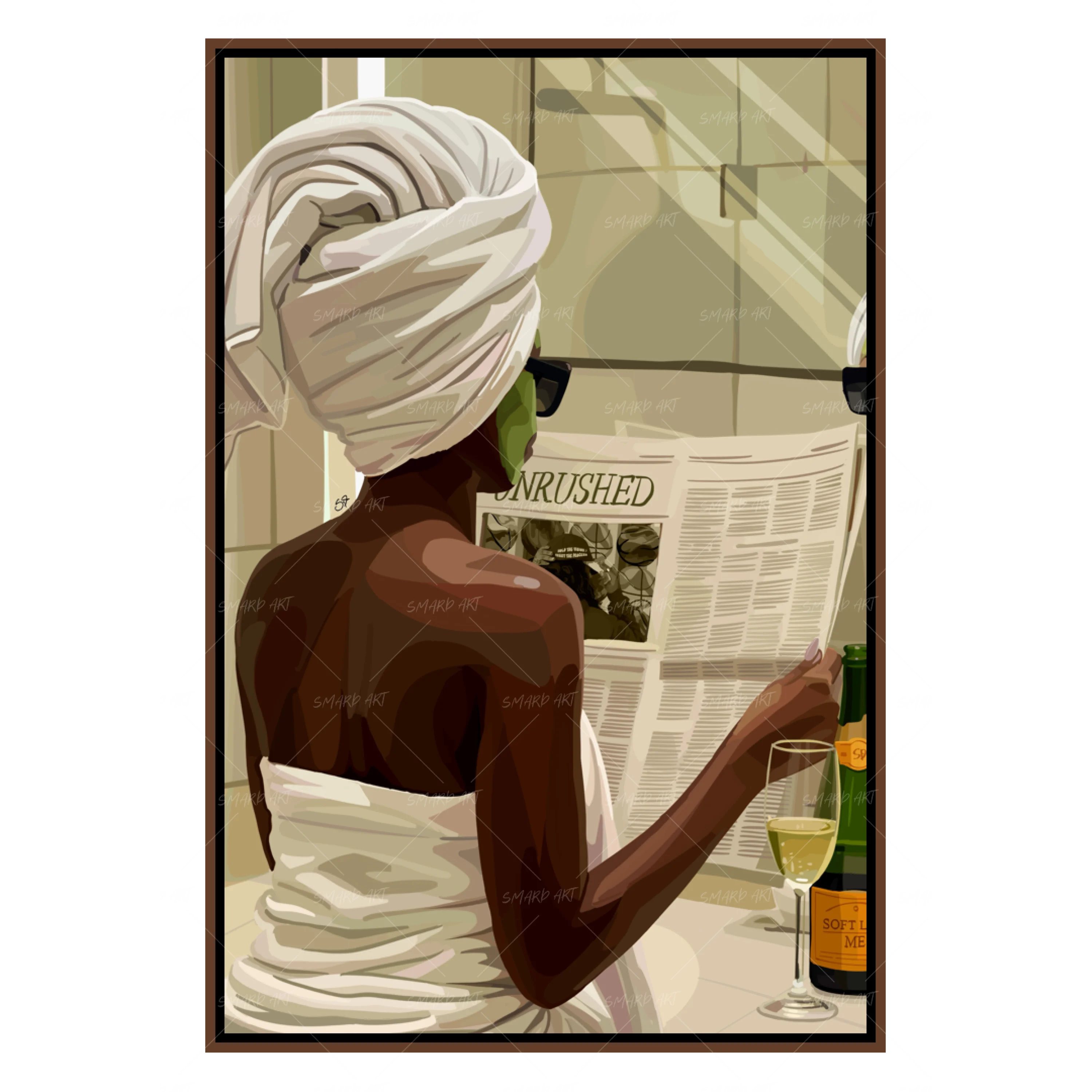 Unrushed-wall art print featuring decorative artistic design suitable for living rooms, offices, and schools by SmardArt