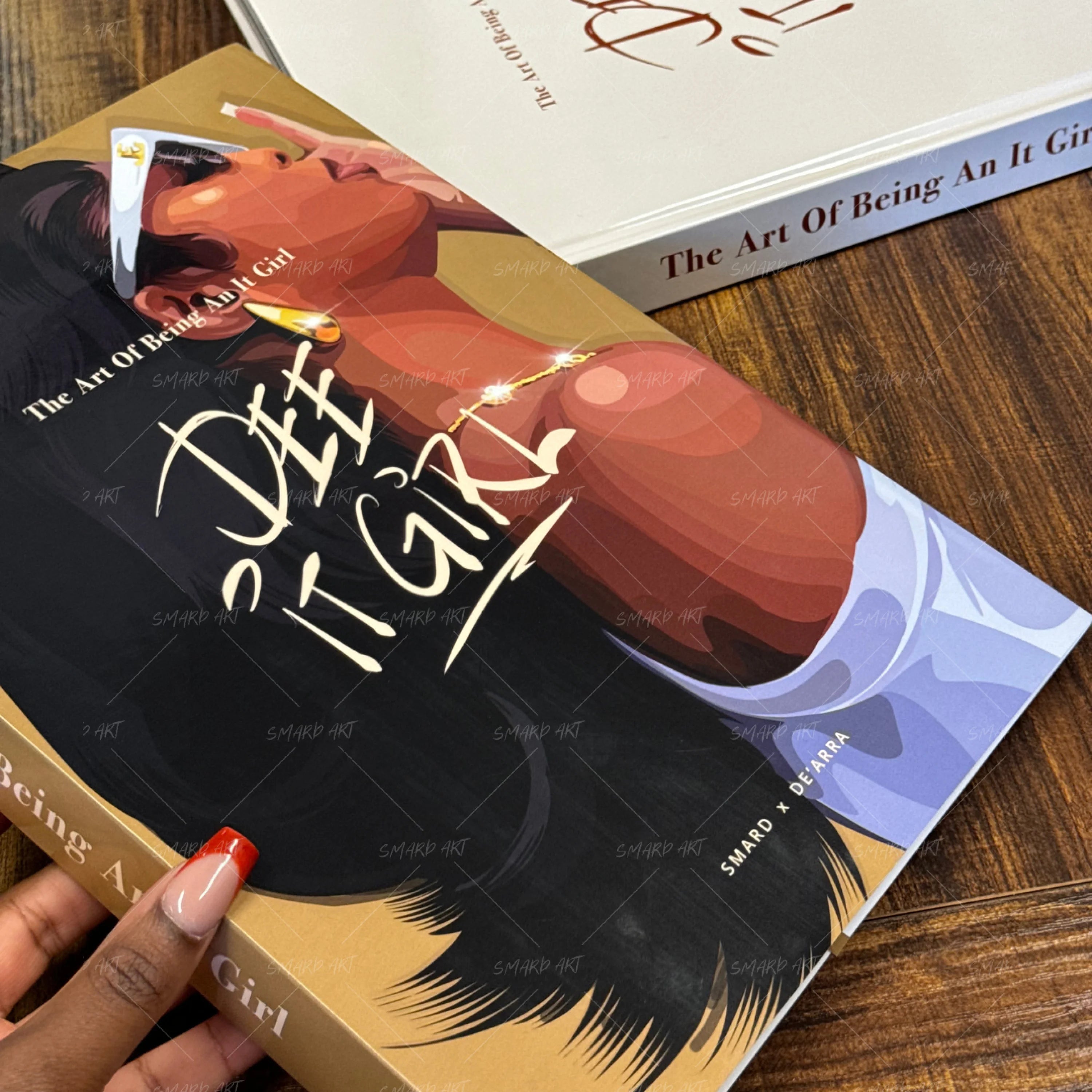 Dee Coffee Table Book-wall art print featuring decorative artistic design suitable for living rooms, offices, and schools by SmardArt. Elevate your space with Black wall art that speaks to culture, identity, and creativity. At Smard, we celebrate artistry made with melanin, bringing powerful and inspiring designs to life.