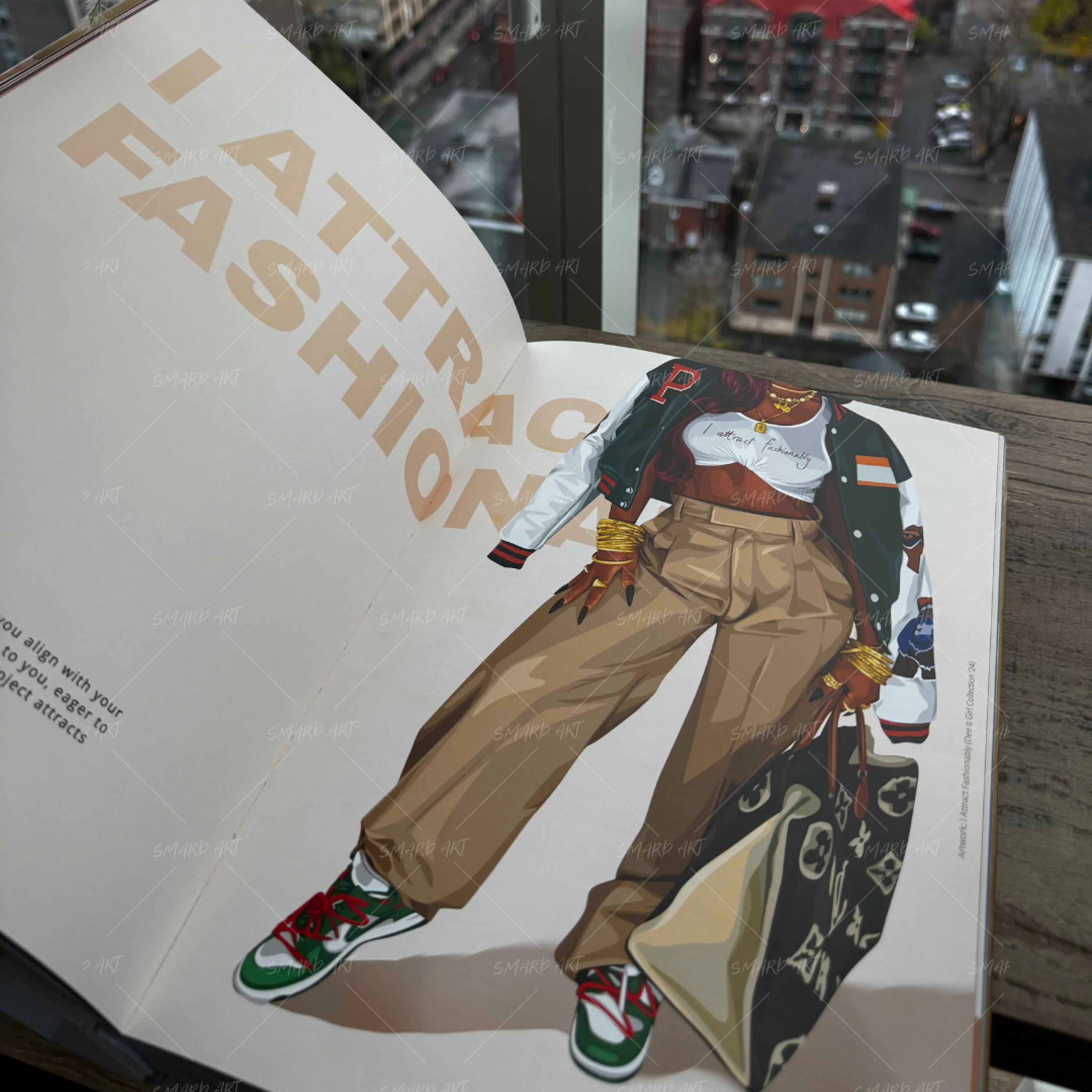 Dee Coffee Table Book-wall art print featuring decorative artistic design suitable for living rooms, offices, and schools by SmardArt