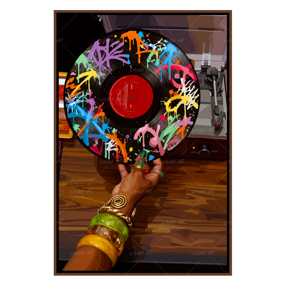 Vinyl Touch-wall art print featuring decorative artistic design suitable for living rooms, offices, and schools by SmardArt. Elevate your space with Black wall art that speaks to culture, identity, and creativity. At Smard, we celebrate artistry made with melanin, bringing powerful and inspiring designs to life.