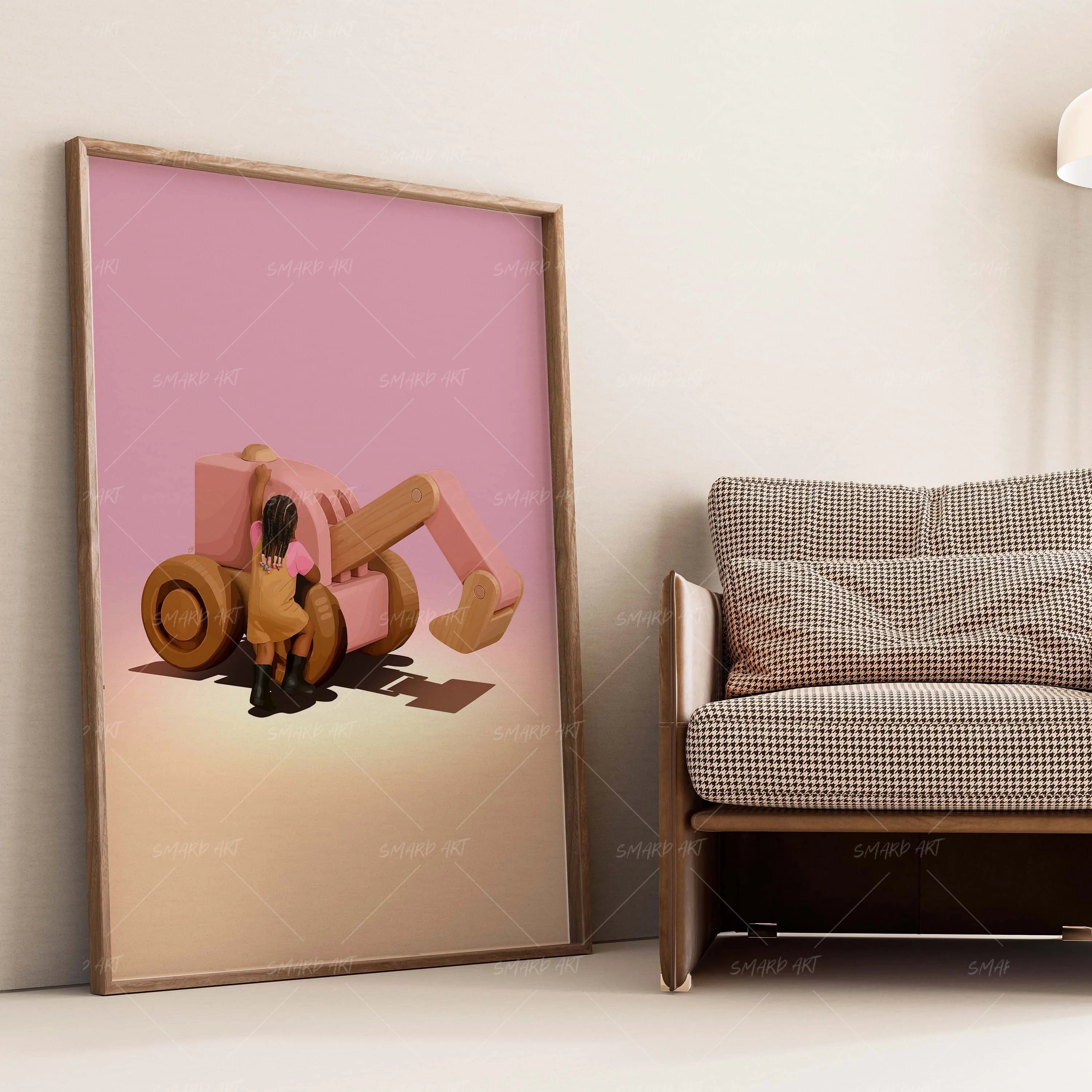 Vroom Dream-wall art print featuring decorative artistic design suitable for living rooms, offices, and schools by SmardArt. Elevate your space with Black wall art that speaks to culture, identity, and creativity. At Smard, we celebrate artistry made with melanin, bringing powerful and inspiring designs to life.