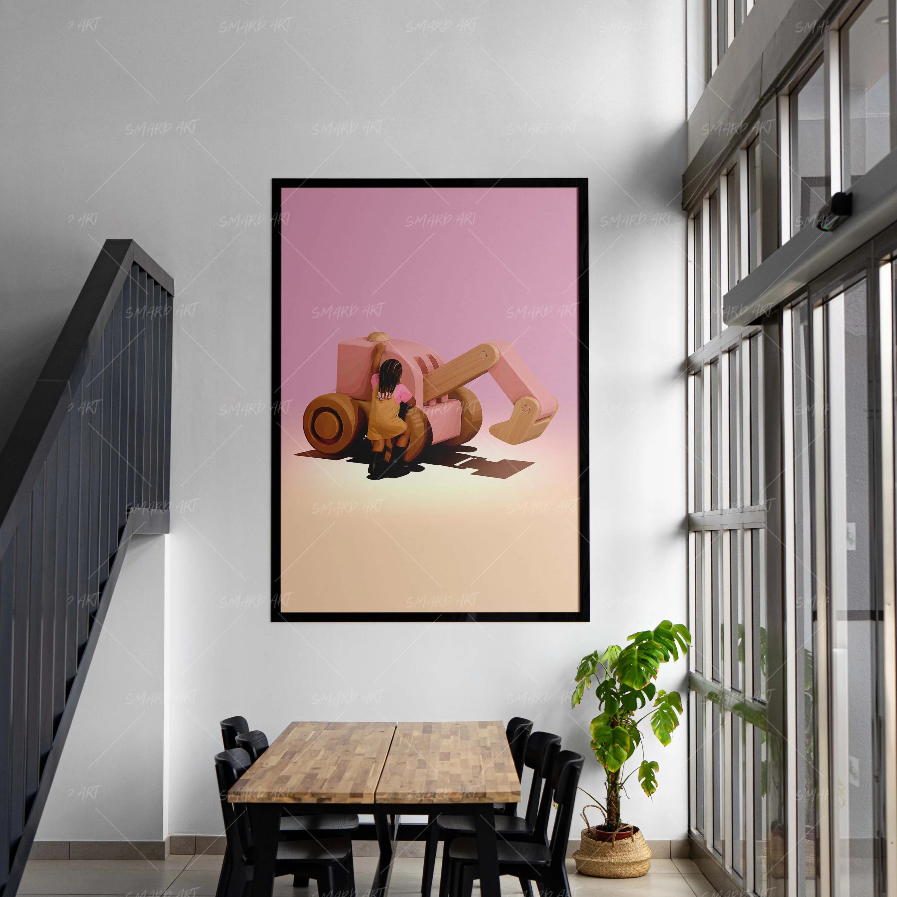 Vroom Dream-wall art print featuring decorative artistic design suitable for living rooms, offices, and schools by SmardArt. Elevate your space with Black wall art that speaks to culture, identity, and creativity. At Smard, we celebrate artistry made with melanin, bringing powerful and inspiring designs to life.