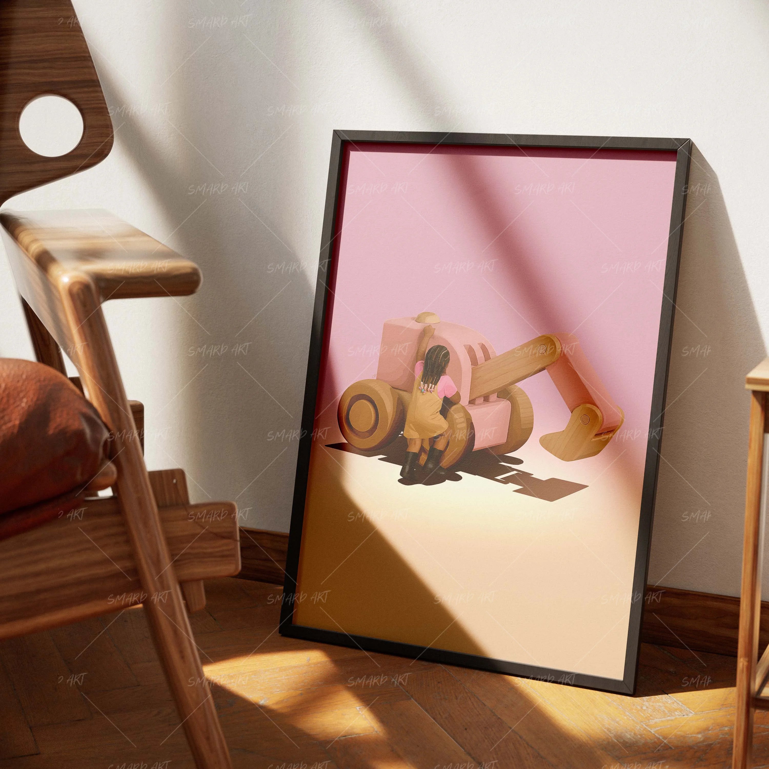 Vroom Dream-wall art print featuring decorative artistic design suitable for living rooms, offices, and schools by SmardArt. Elevate your space with Black wall art that speaks to culture, identity, and creativity. At Smard, we celebrate artistry made with melanin, bringing powerful and inspiring designs to life.