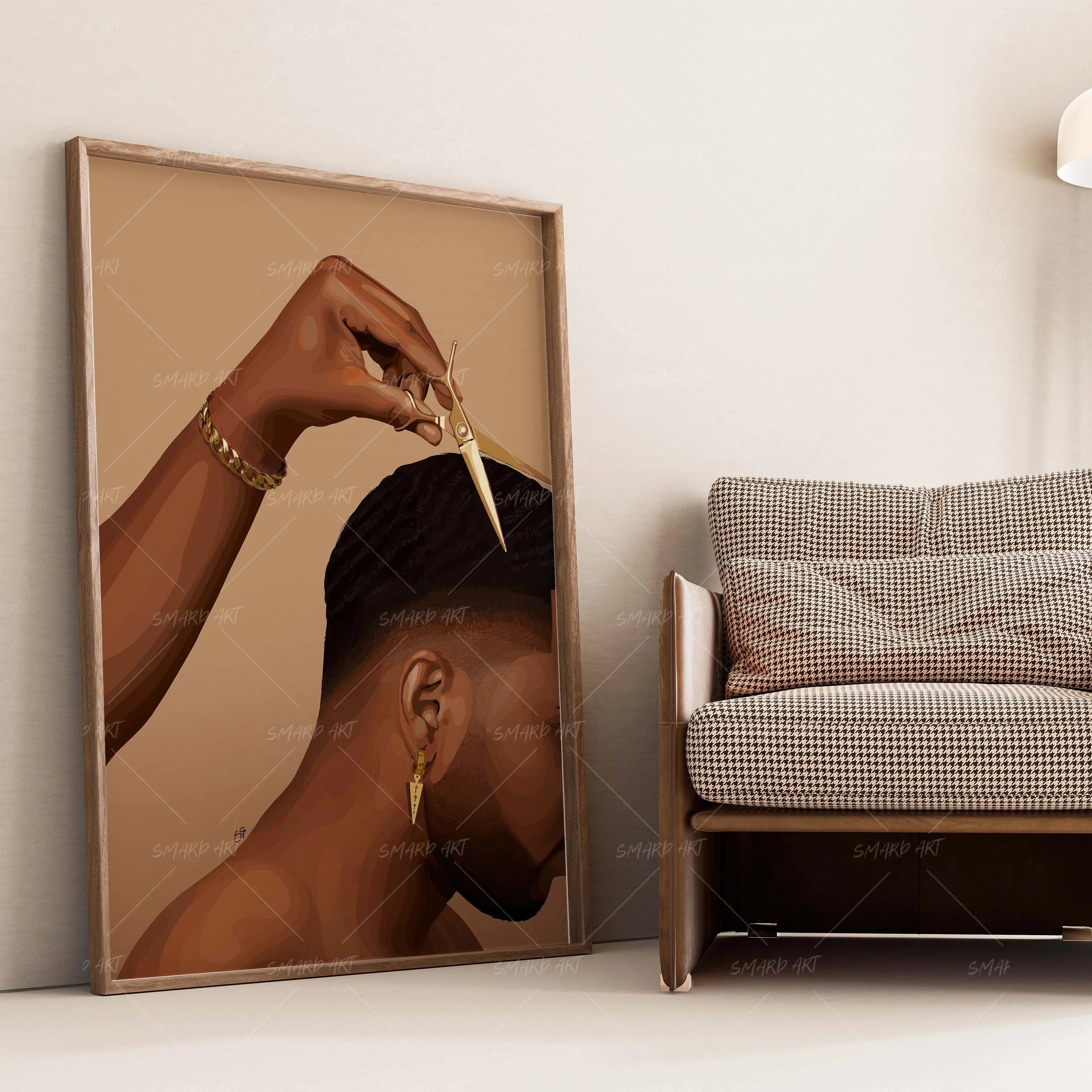 Wave Work-wall art print featuring decorative artistic design suitable for living rooms, offices, and schools by SmardArt. Elevate your space with Black wall art that speaks to culture, identity, and creativity. At Smard, we celebrate artistry made with melanin, bringing powerful and inspiring designs to life.