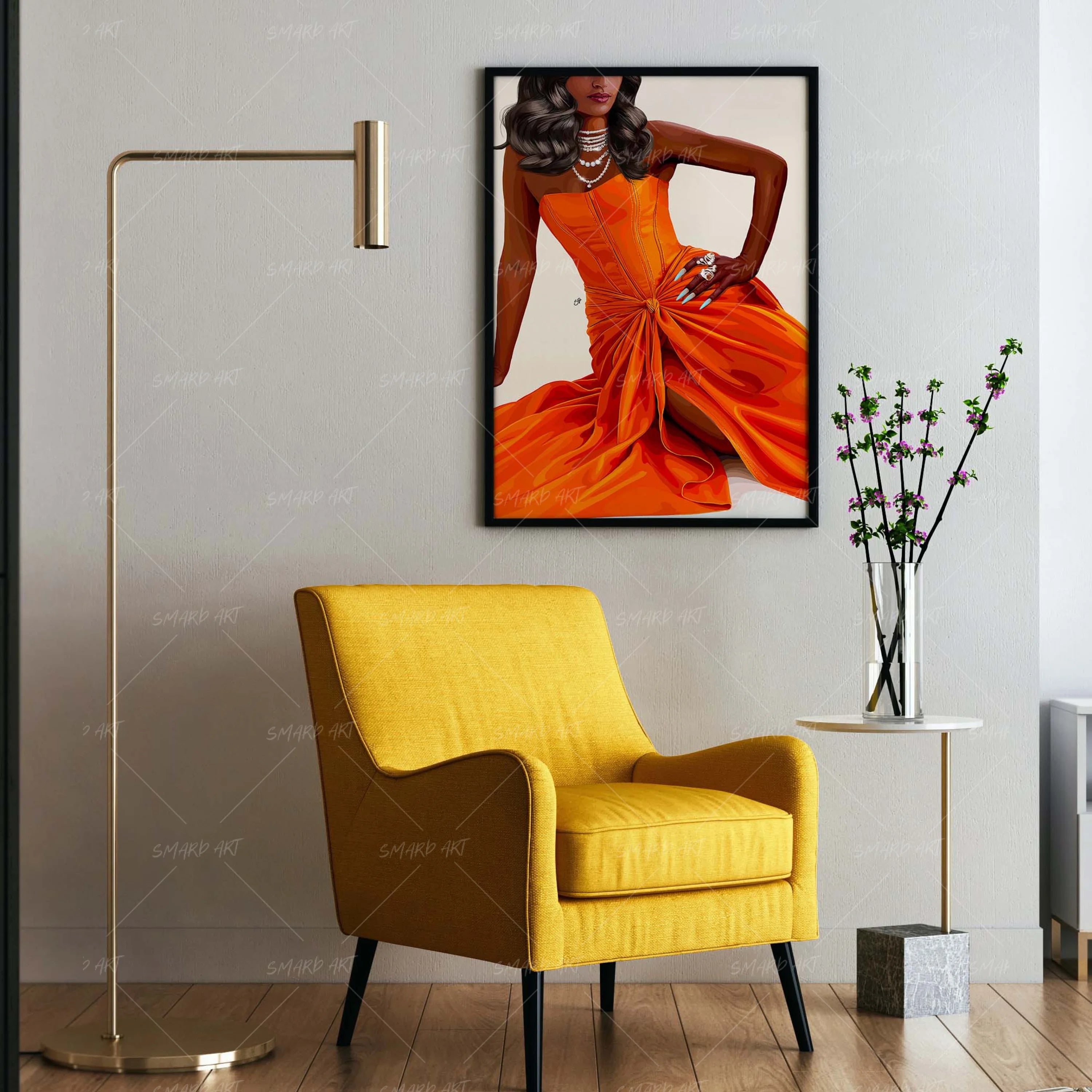 Wear It Well-wall art print featuring decorative artistic design suitable for living rooms, offices, and schools by SmardArt. Elevate your space with Black wall art that speaks to culture, identity, and creativity. At Smard, we celebrate artistry made with melanin, bringing powerful and inspiring designs to life.