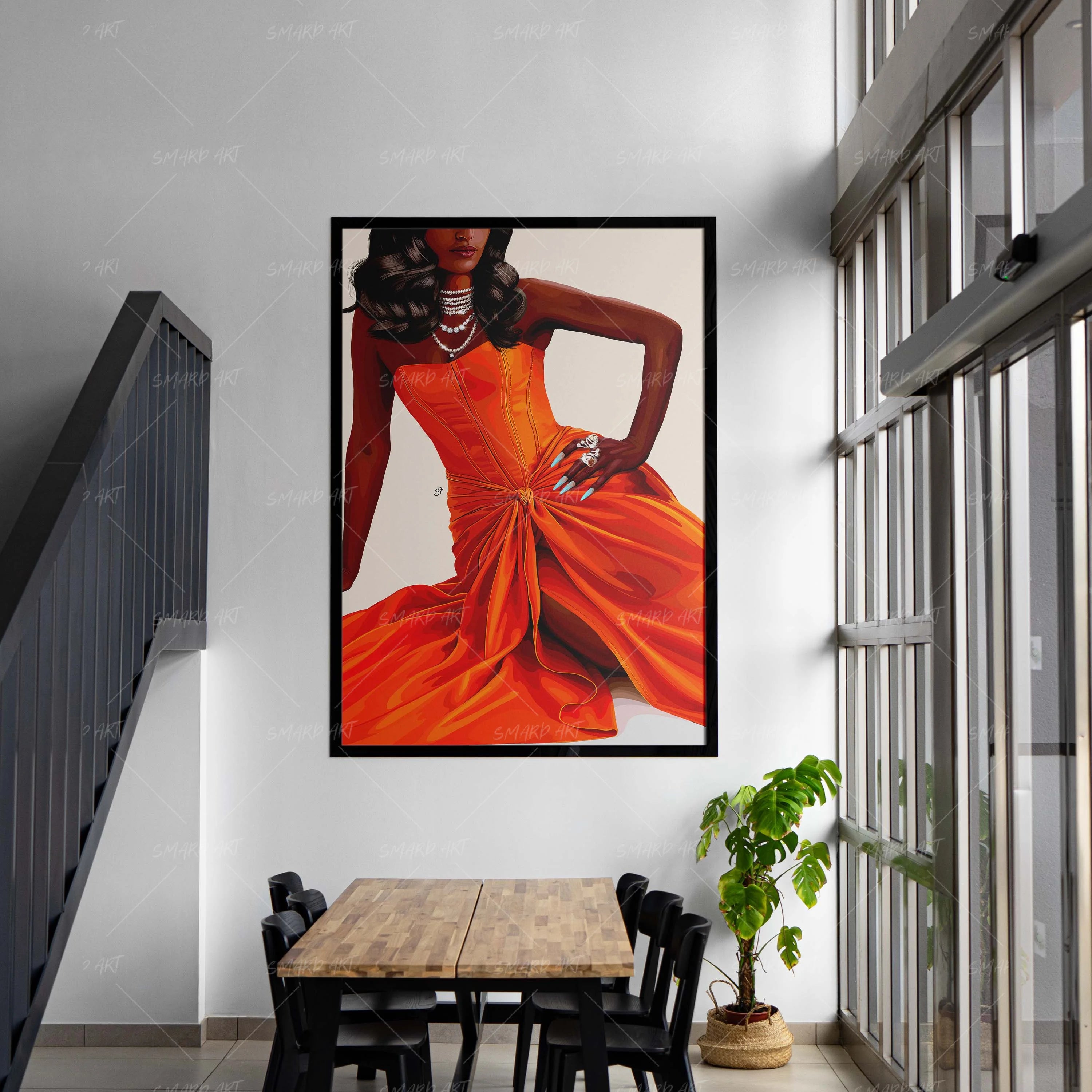 Wear It Well-wall art print featuring decorative artistic design suitable for living rooms, offices, and schools by SmardArt. Elevate your space with Black wall art that speaks to culture, identity, and creativity. At Smard, we celebrate artistry made with melanin, bringing powerful and inspiring designs to life.