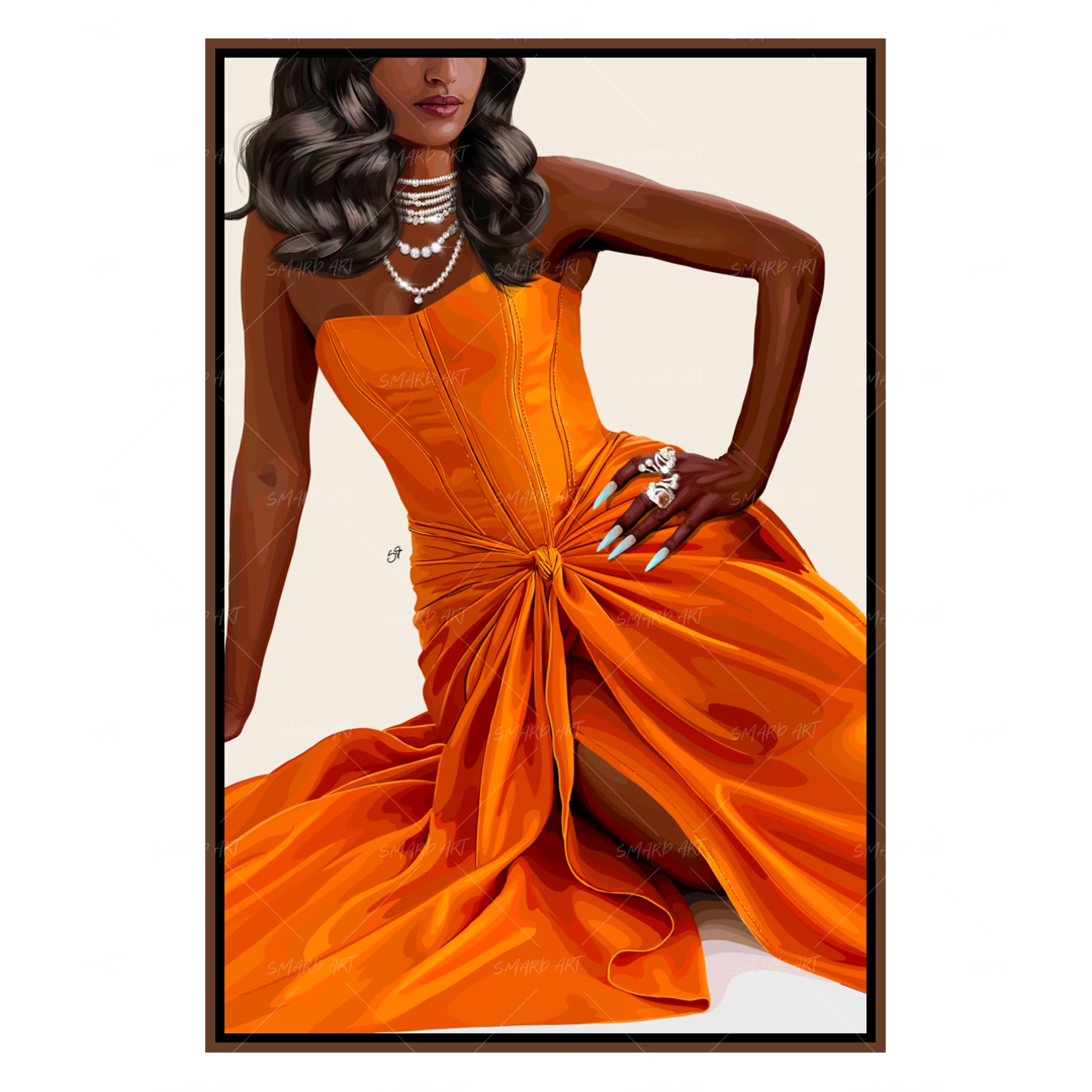 Wear It Well-wall art print featuring decorative artistic design suitable for living rooms, offices, and schools by SmardArt. Elevate your space with Black wall art that speaks to culture, identity, and creativity. At Smard, we celebrate artistry made with melanin, bringing powerful and inspiring designs to life.