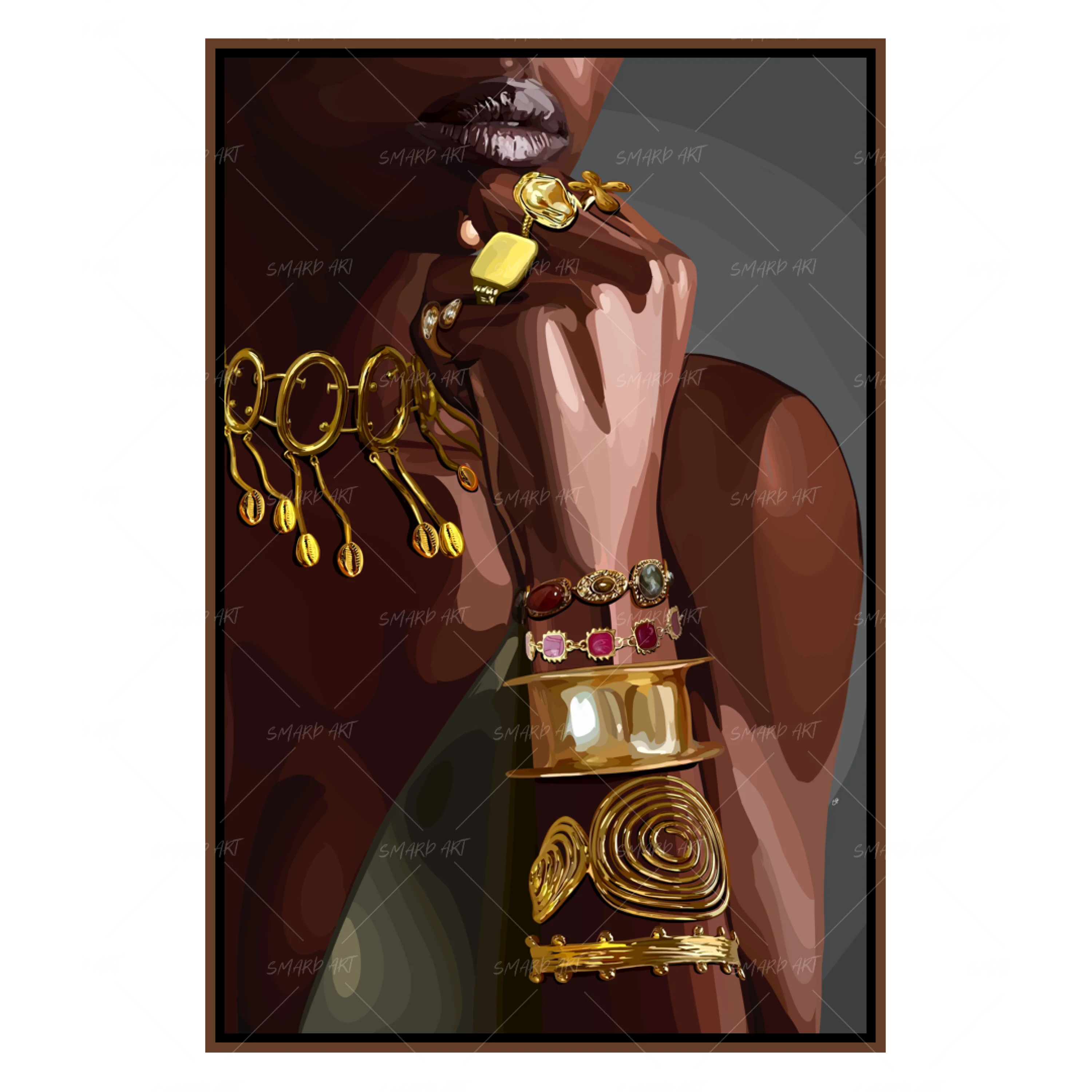 Weight Of Royalty-wall art print featuring decorative artistic design suitable for living rooms, offices, and schools by SmardArt. Elevate your space with Black wall art that speaks to culture, identity, and creativity. At Smard, we celebrate artistry made with melanin, bringing powerful and inspiring designs to life.