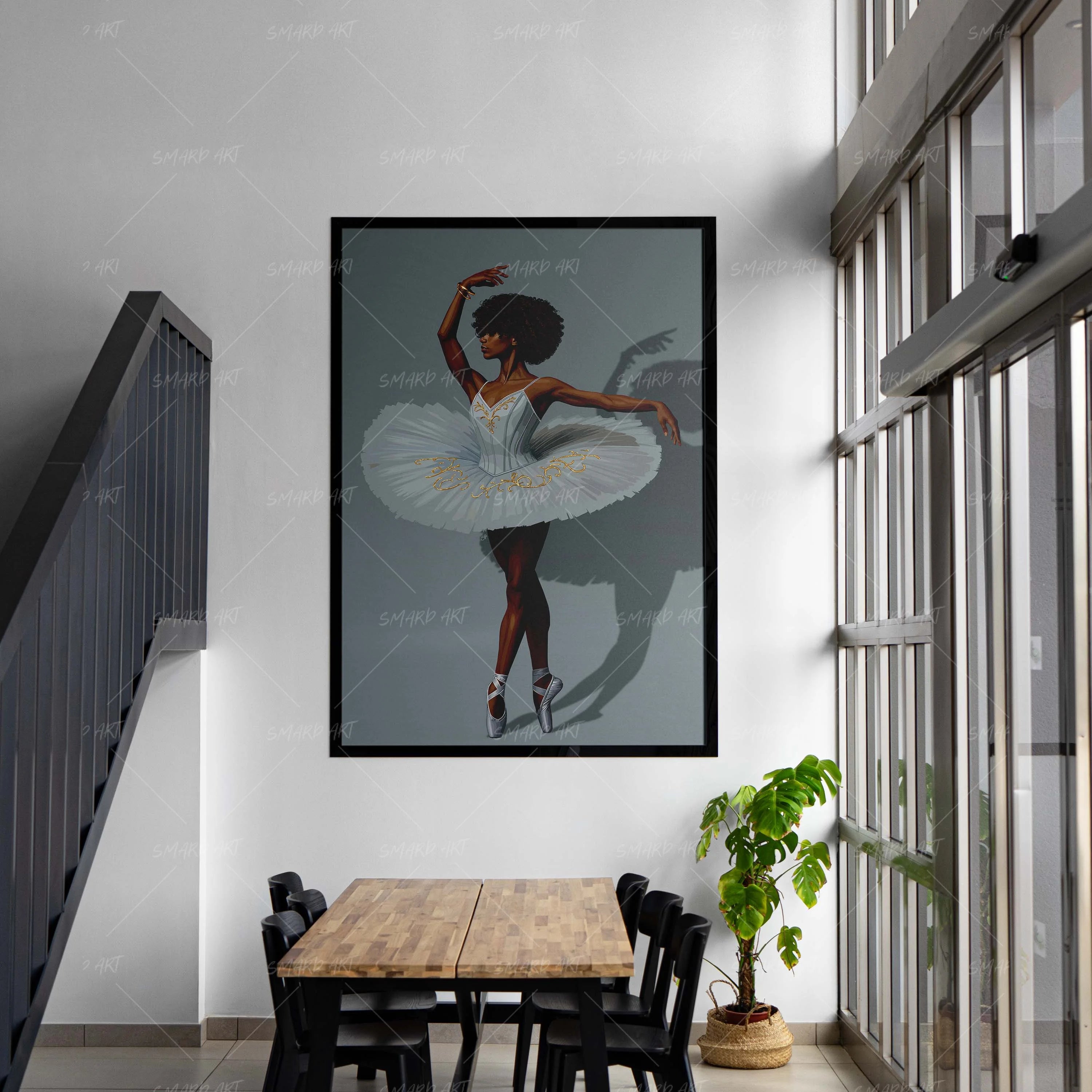 Young Grace-wall art print featuring decorative artistic design suitable for living rooms, offices, and schools by SmardArt. Elevate your space with Black wall art that speaks to culture, identity, and creativity. At Smard, we celebrate artistry made with melanin, bringing powerful and inspiring designs to life.