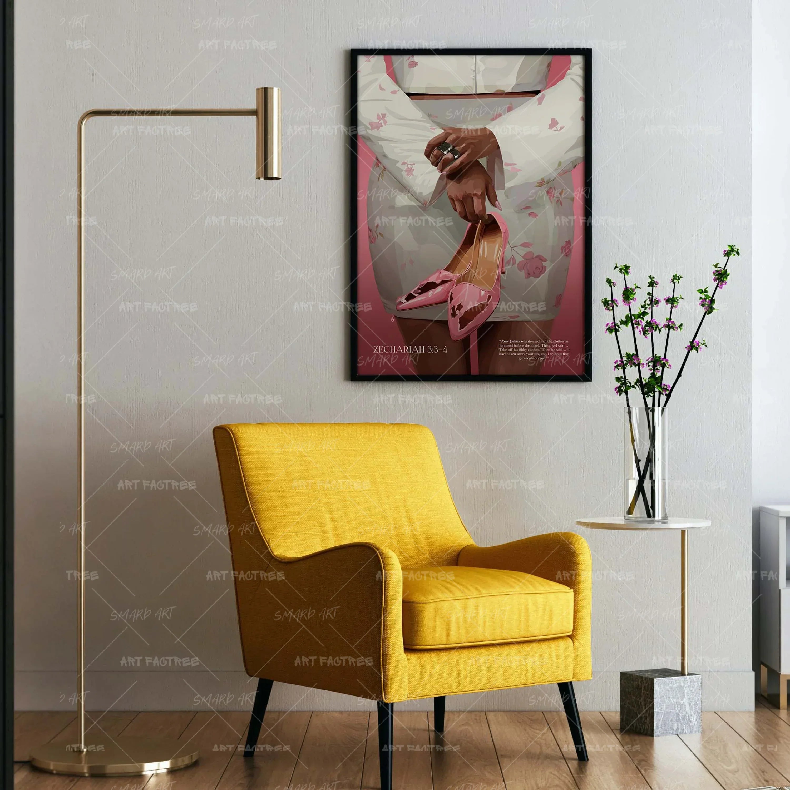 Zechariah 3:3-4-wall art print featuring decorative artistic design suitable for living rooms, offices, and schools by SmardArt. Elevate your space with Black wall art that speaks to culture, identity, and creativity. At Smard, we celebrate artistry made with melanin, bringing powerful and inspiring designs to life.
