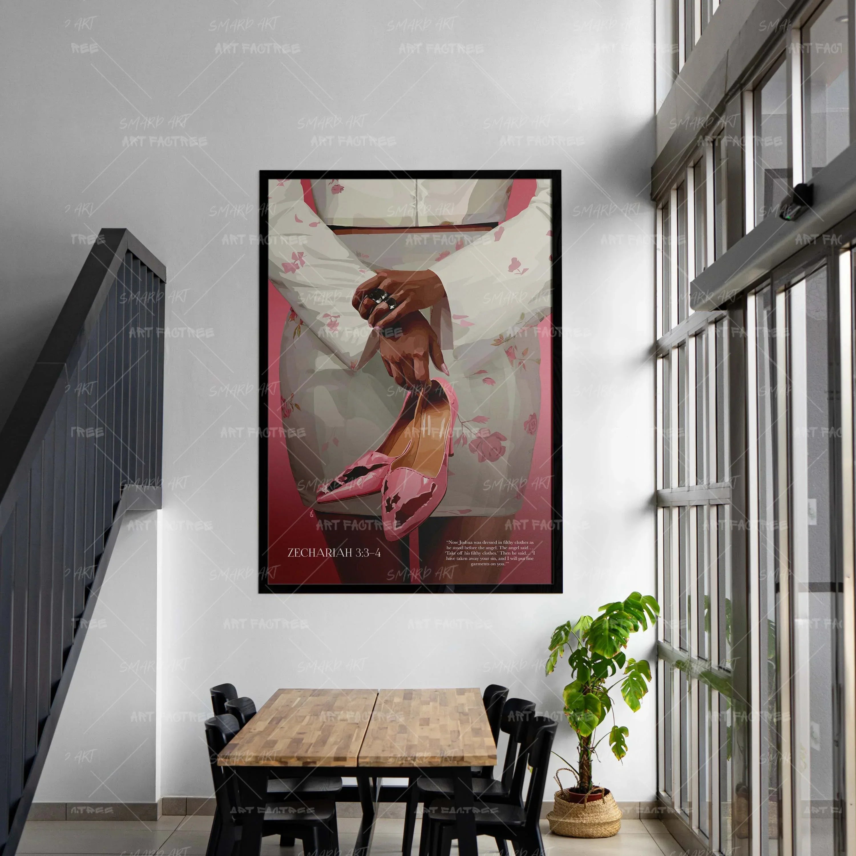 Zechariah 3:3-4-wall art print featuring decorative artistic design suitable for living rooms, offices, and schools by SmardArt. Elevate your space with Black wall art that speaks to culture, identity, and creativity. At Smard, we celebrate artistry made with melanin, bringing powerful and inspiring designs to life.