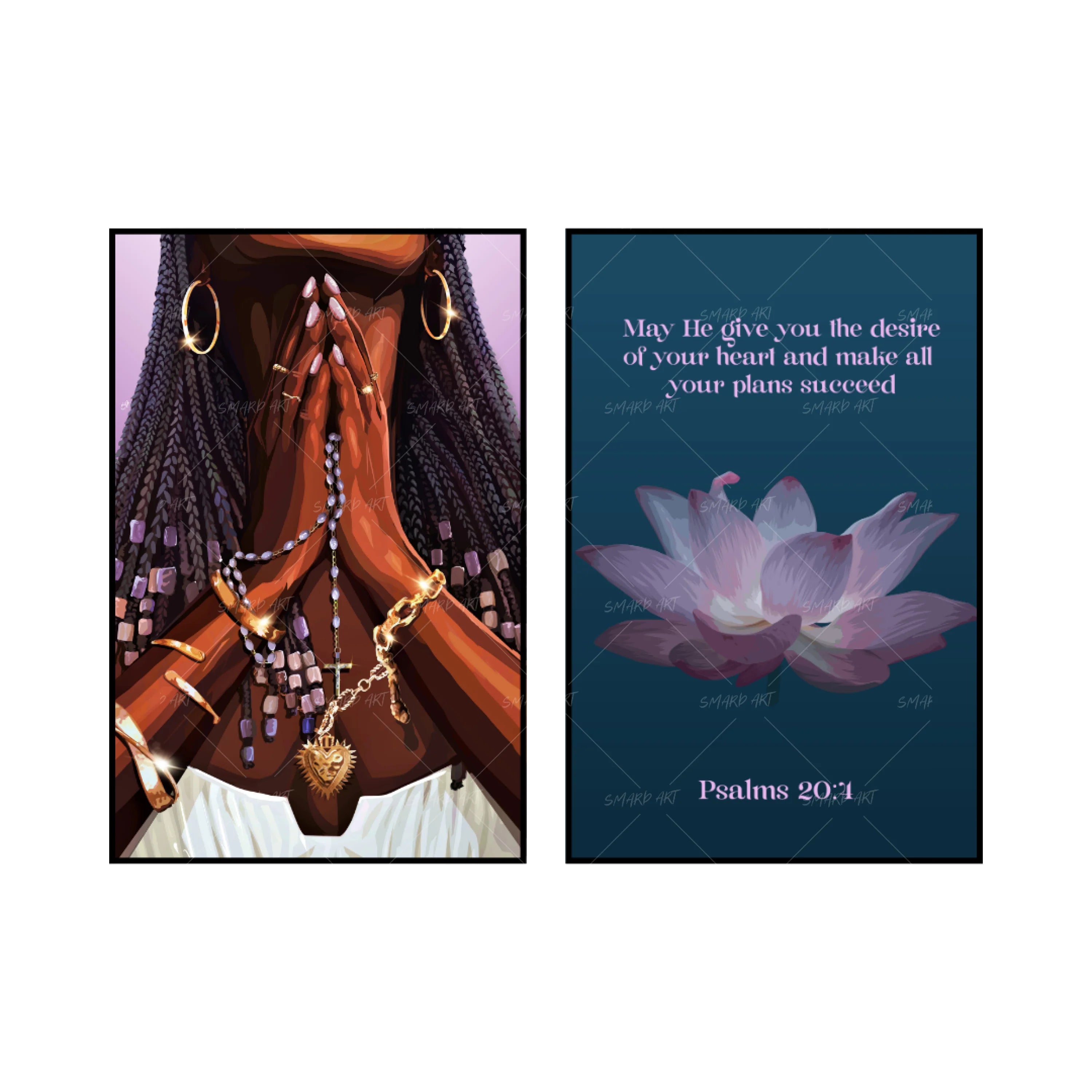 Art Print Bundle : Faith's Embrace + Psalms 20:4-Smard