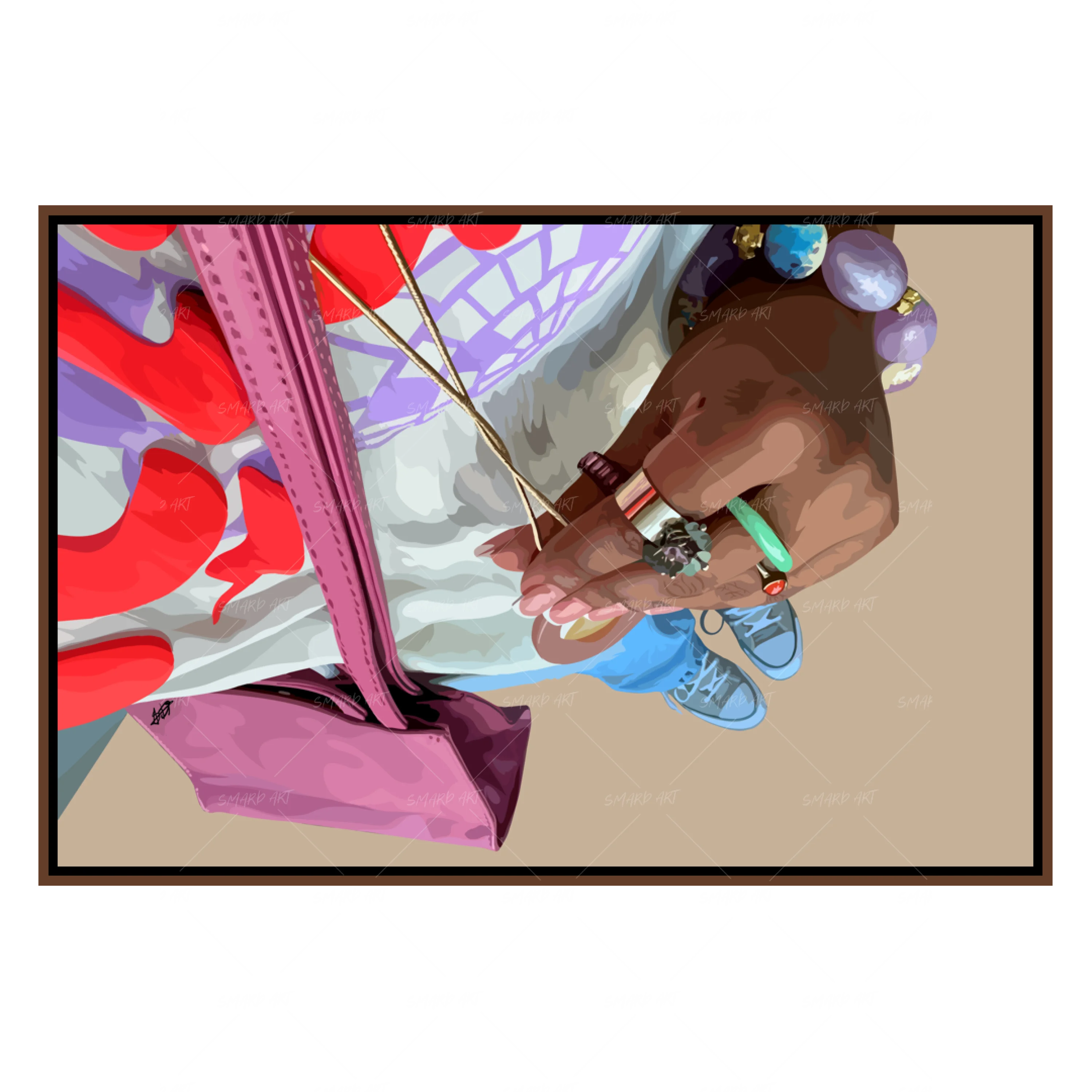 Colourful Jewels II (Plain Background)-Smard