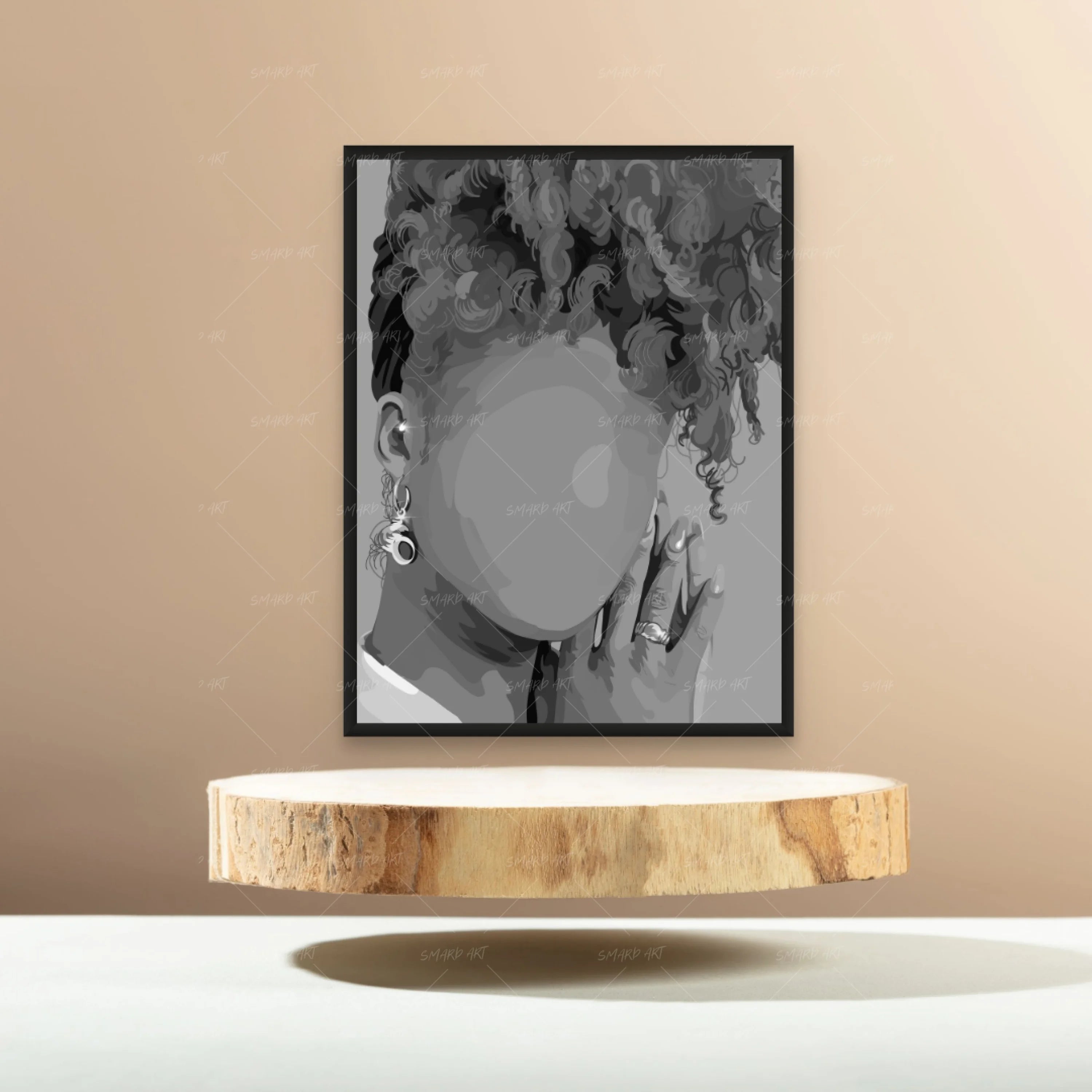 Ginger Curls B&W-Smard