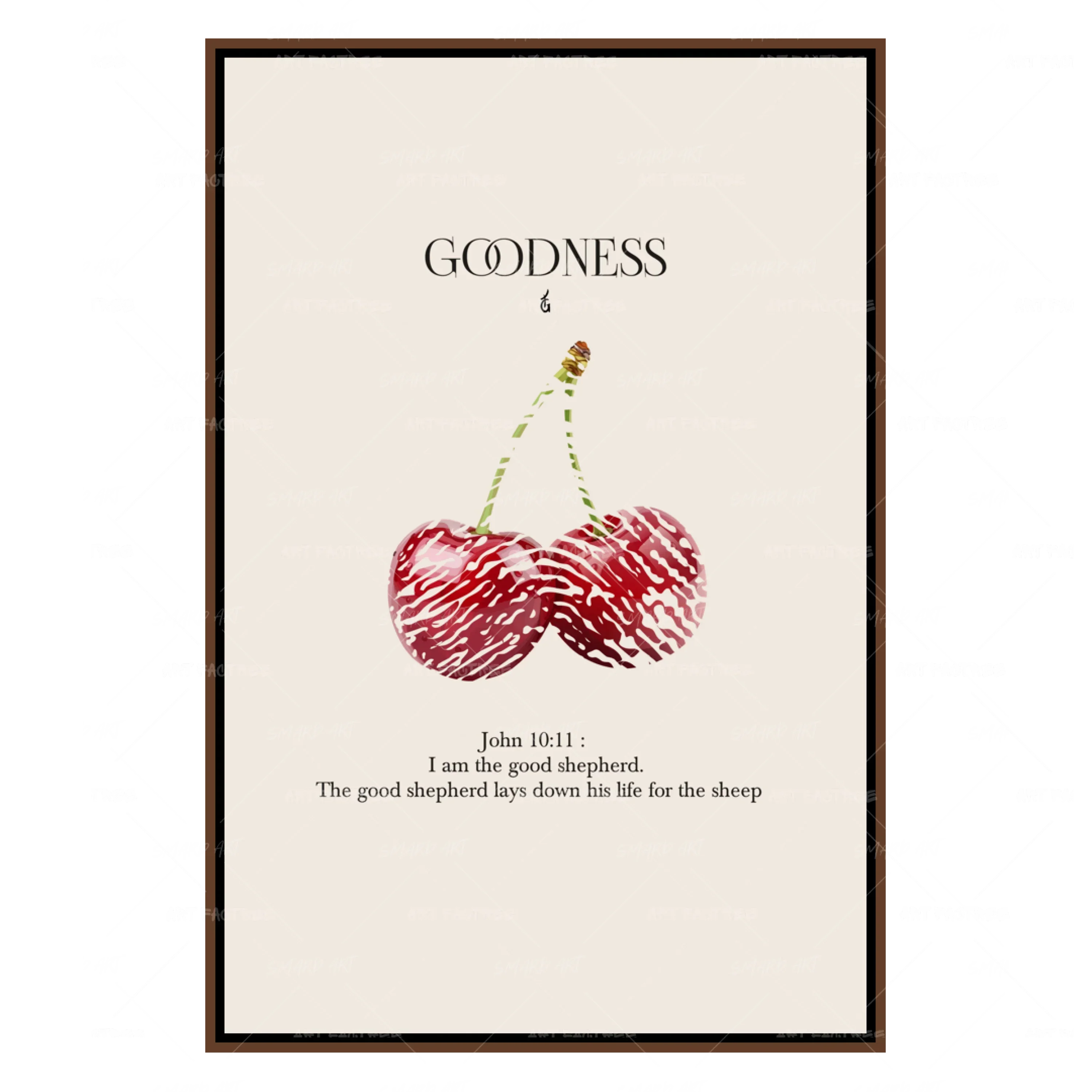 Goodness-wall art print featuring decorative artistic design suitable for living rooms, offices, and schools by SmardArt. Elevate your space with Black wall art that speaks to culture, identity, and creativity. At Smard, we celebrate artistry made with melanin, bringing powerful and inspiring designs to life.