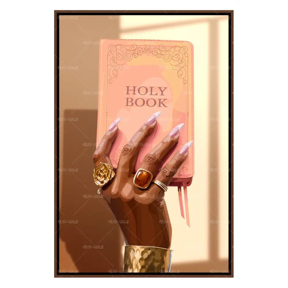 Holy Book (Smard X Anaya)-wall art print featuring decorative artistic design suitable for living rooms, offices, and schools by SmardArt. Elevate your space with Black wall art that speaks to culture, identity, and creativity. At Smard, we celebrate artistry made with melanin, bringing powerful and inspiring designs to life.