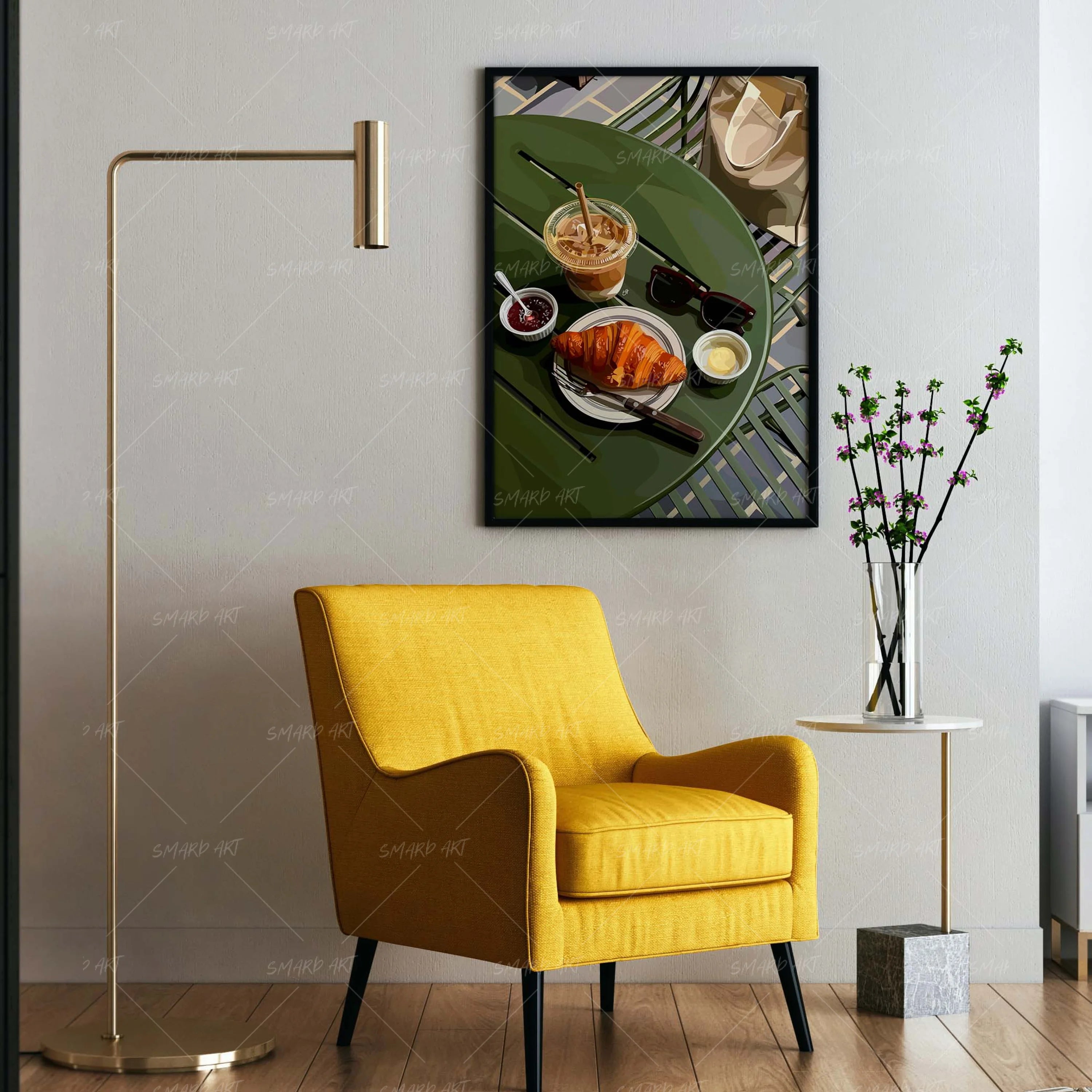 Living Well-wall art print featuring decorative artistic design suitable for living rooms, offices, and schools by SmardArt. Elevate your space with Black wall art that speaks to culture, identity, and creativity. At Smard, we celebrate artistry made with melanin, bringing powerful and inspiring designs to life.