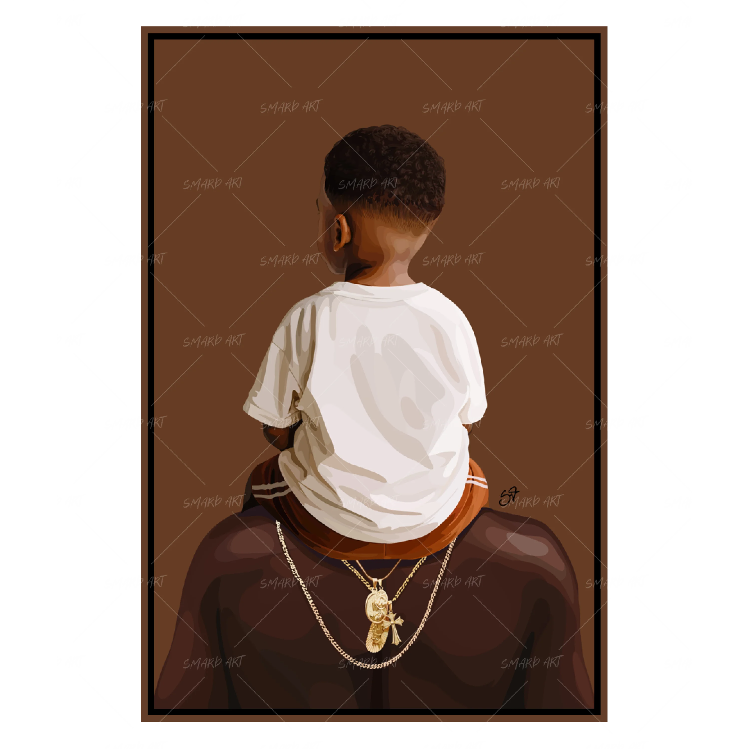 Safe Above-wall art print featuring decorative artistic design suitable for living rooms, offices, and schools by SmardArt. Elevate your space with Black wall art that speaks to culture, identity, and creativity. At Smard, we celebrate artistry made with melanin, bringing powerful and inspiring designs to life.