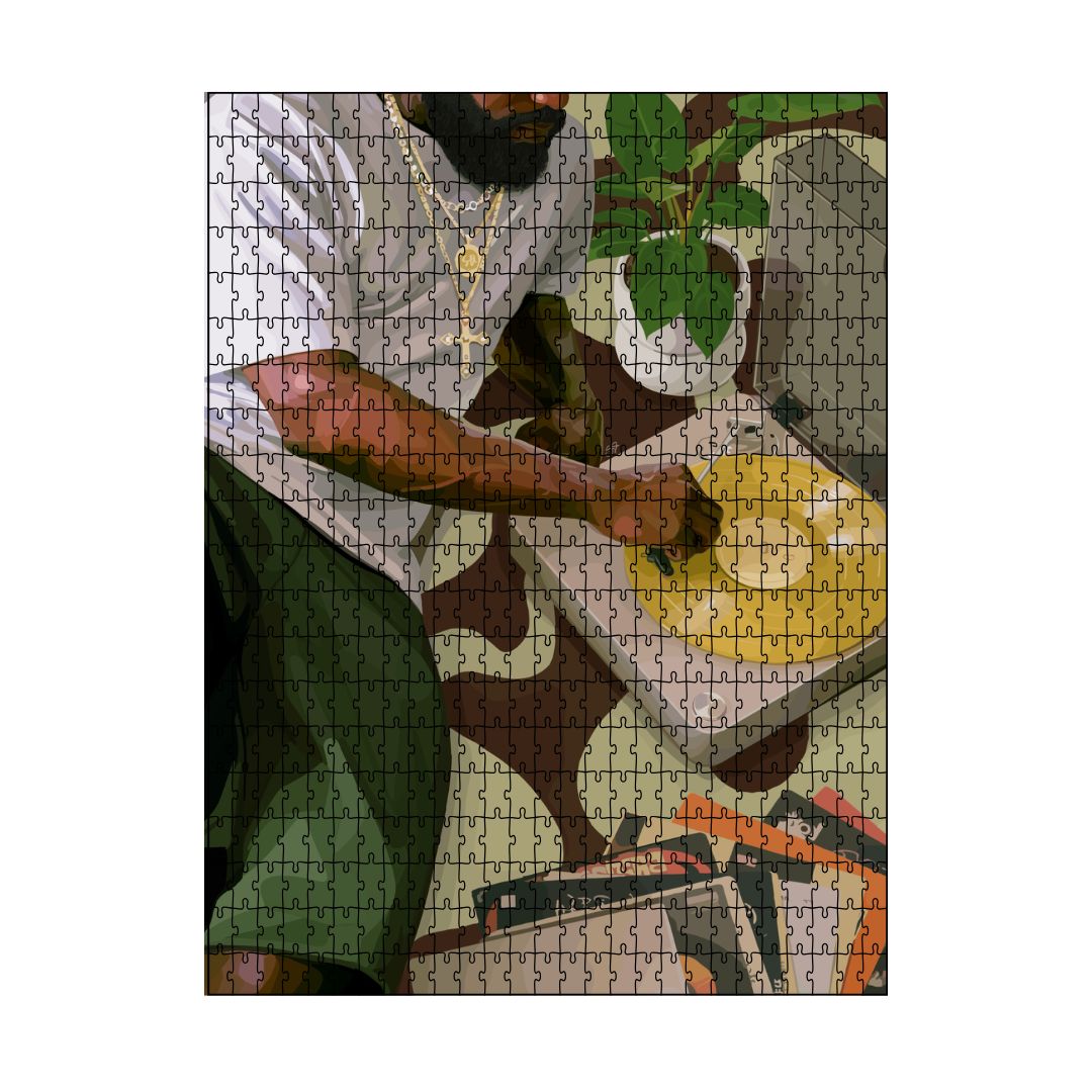 Spin Session Puzzle-wall art print featuring decorative artistic design suitable for living rooms, offices, and schools by SmardArt