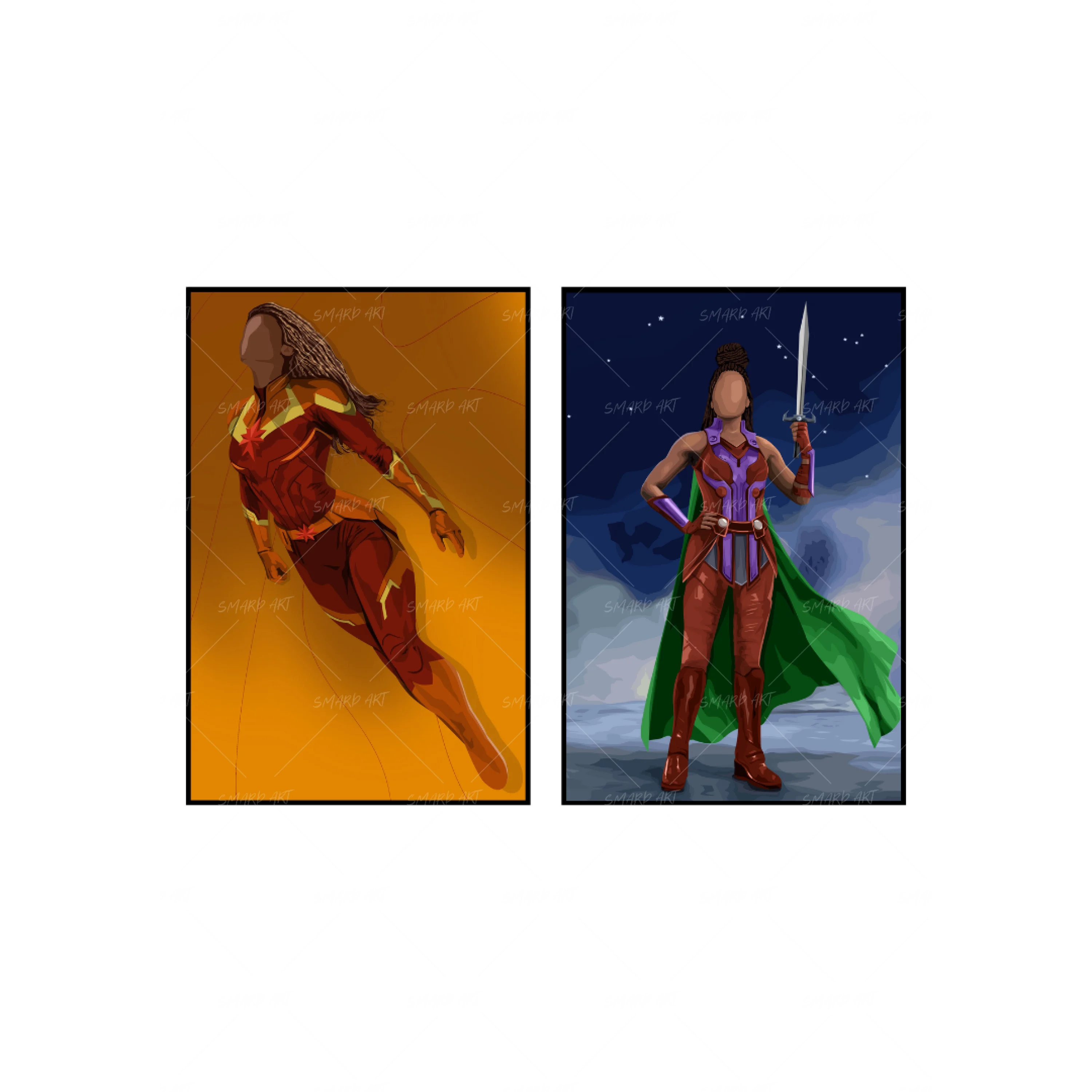 Art Print Bundle : Captain Blaze + The Galaxy Warrior