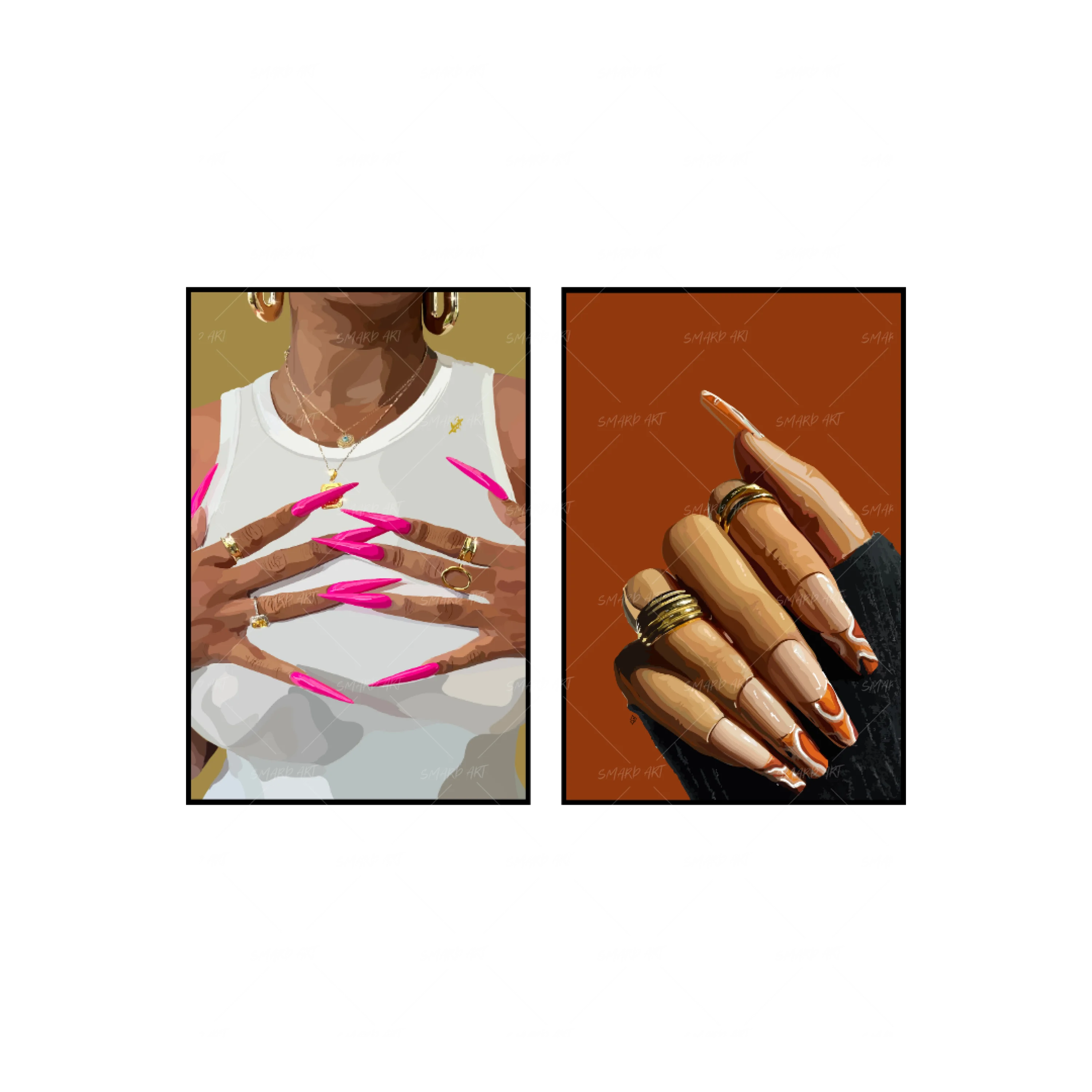 Art Print Bundle : Fuchsia (Portrait) + Nail'd It III