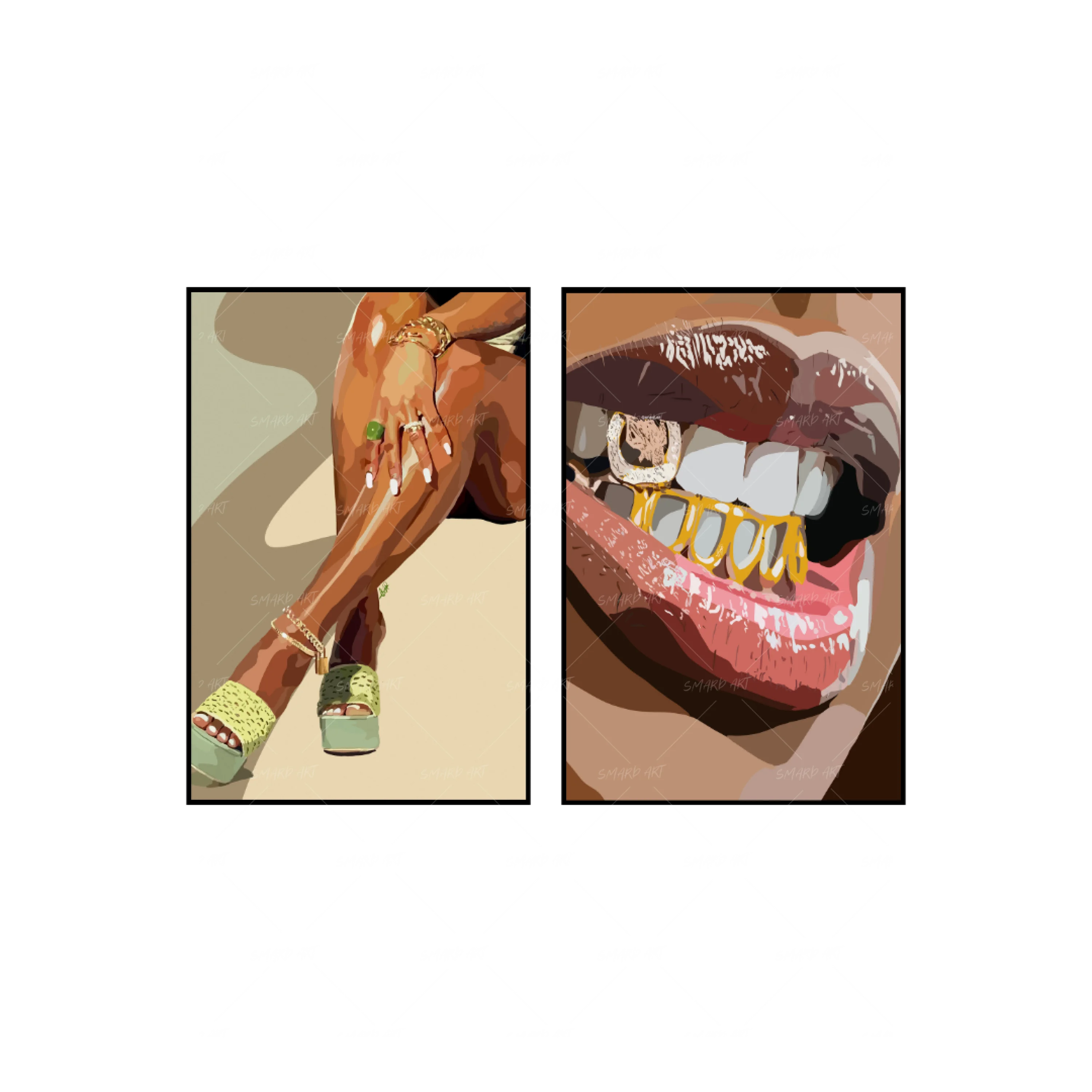 Art Print Bundle : Legs & Green Touch + Grillz II