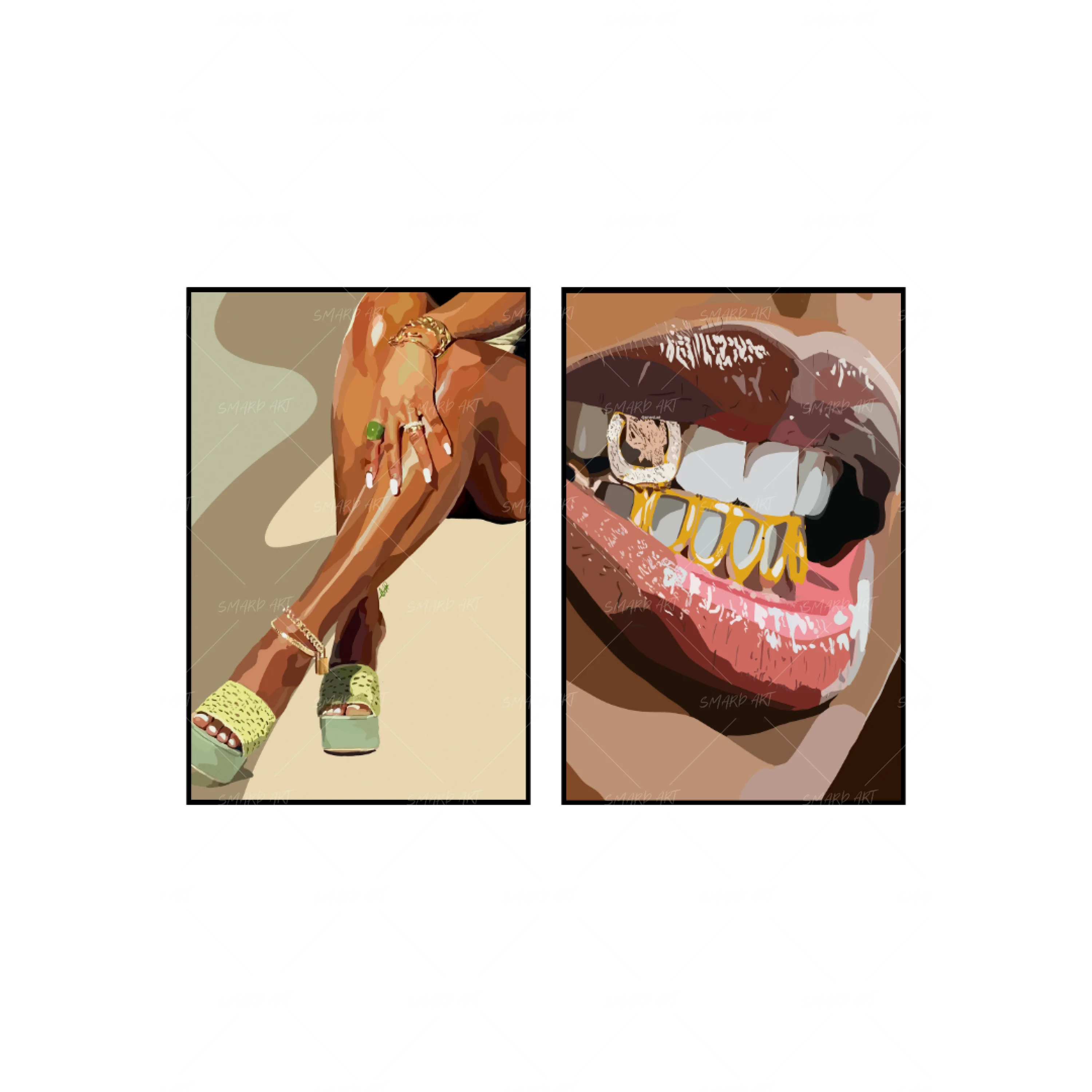 Art Print Bundle : Legs & Green Touch + Grillz II