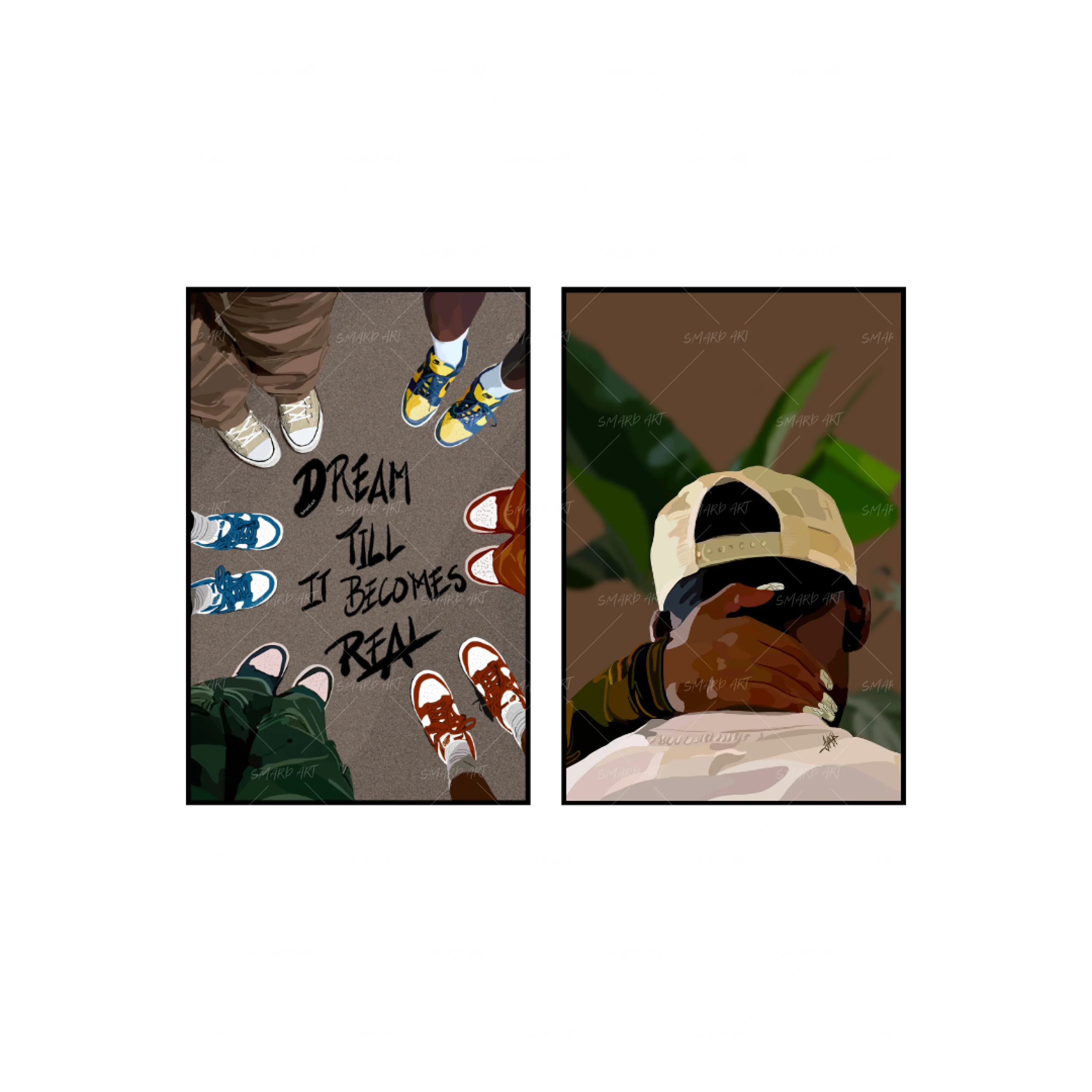 Art Print Bundle : Dream Till It Becomes Real + Love Always Wins