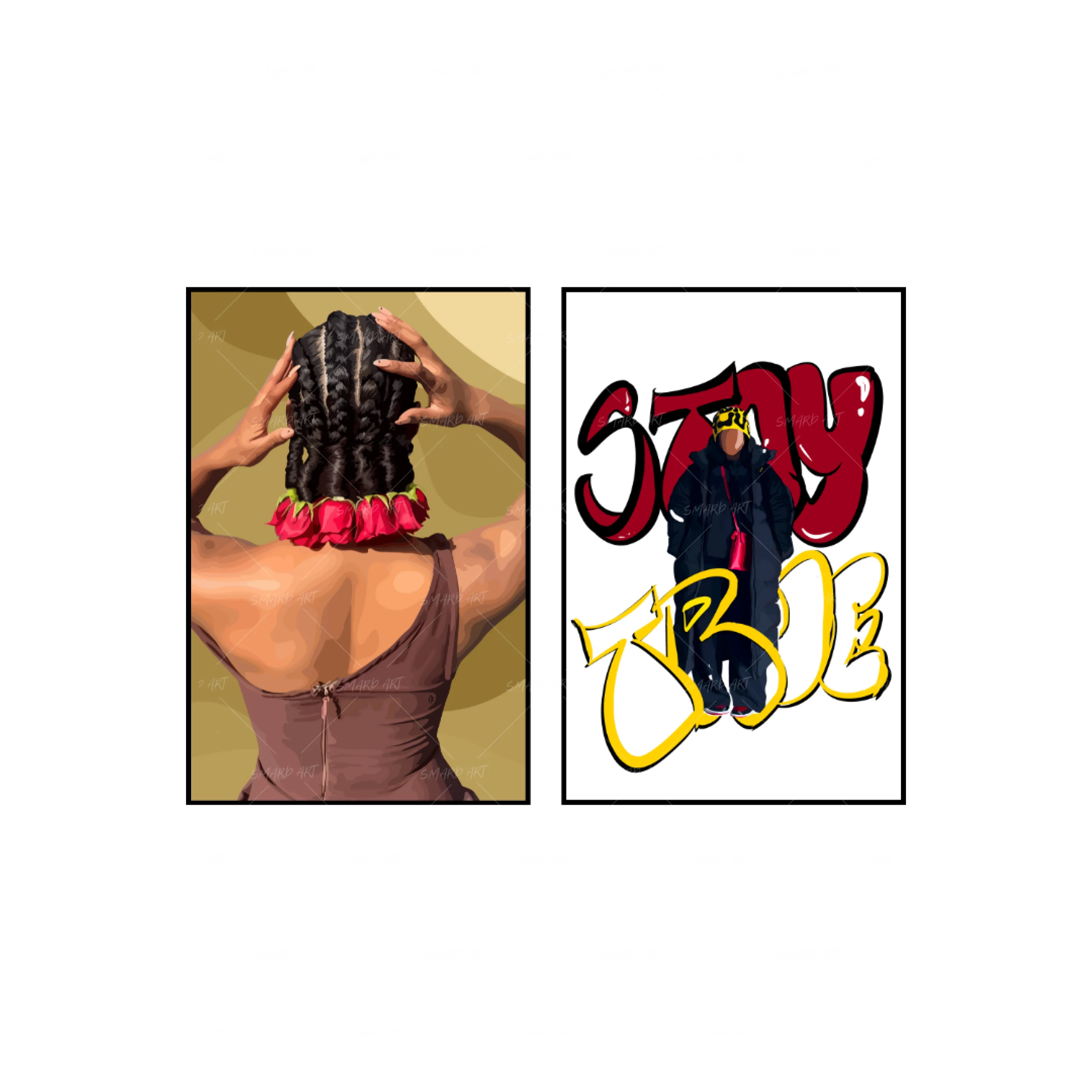 Art Print Bundle : Roses Hair + Stay True II