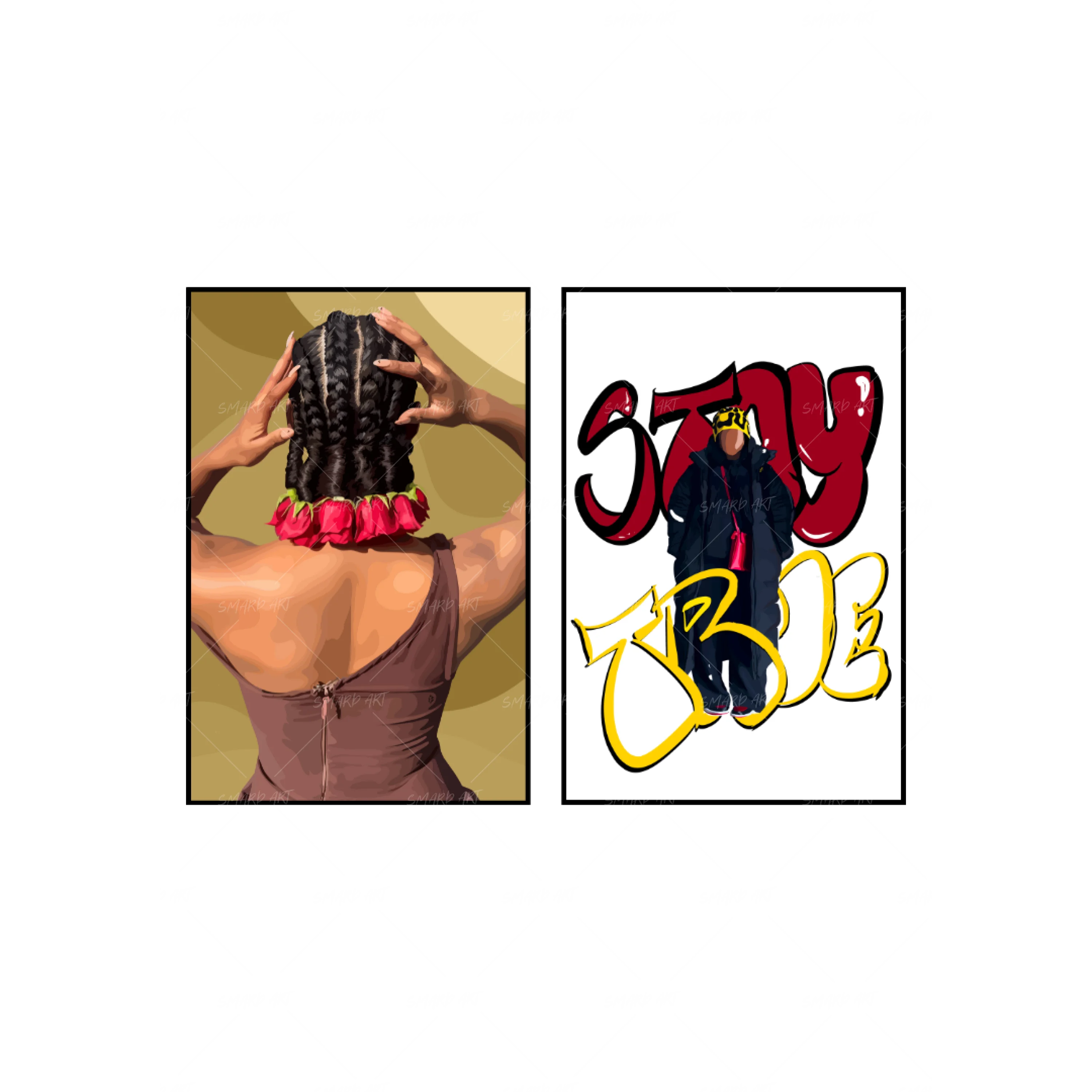 Art Print Bundle : Roses Hair + Stay True II