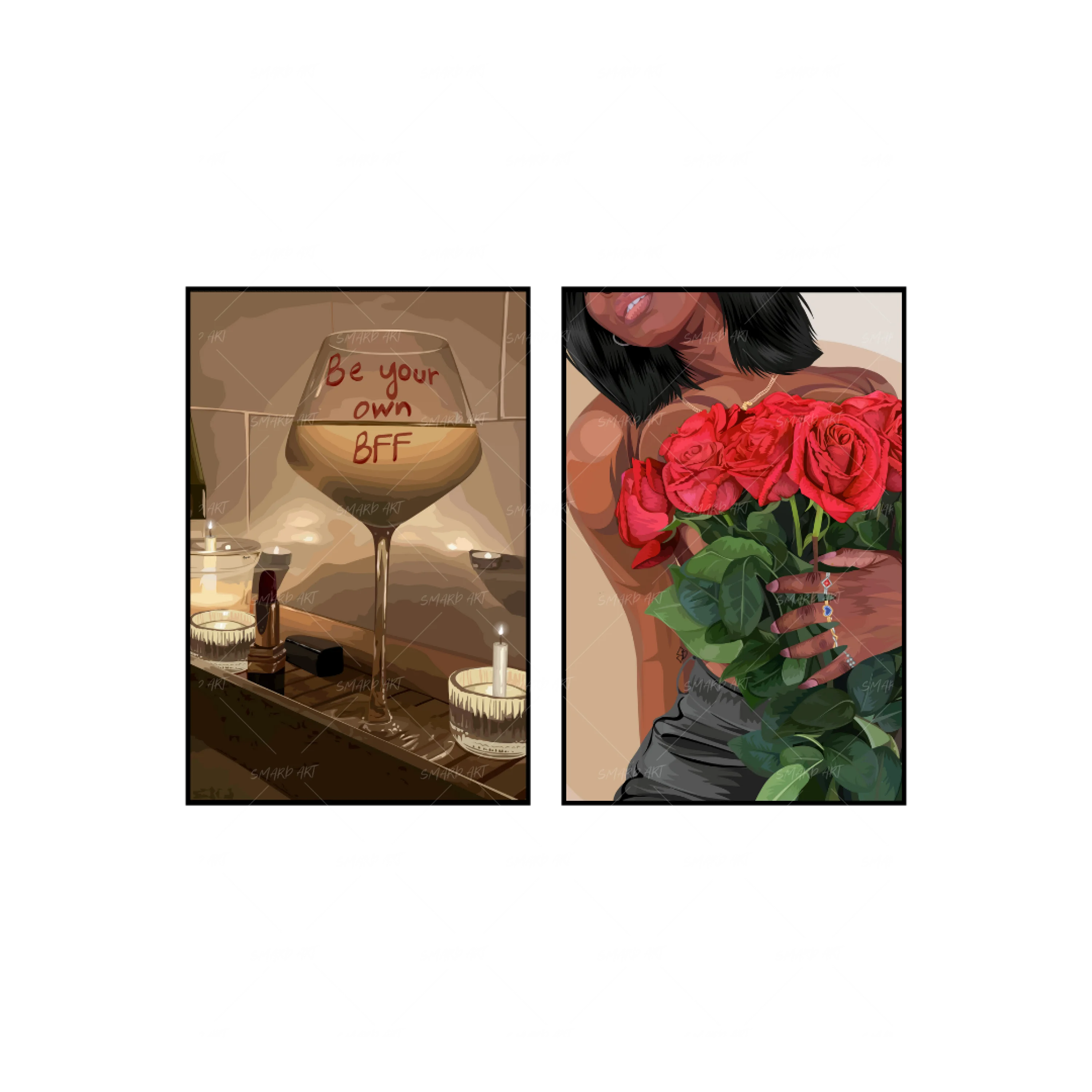 Art Print Bundle : Be Your Own BFF + Can I Call You Rose