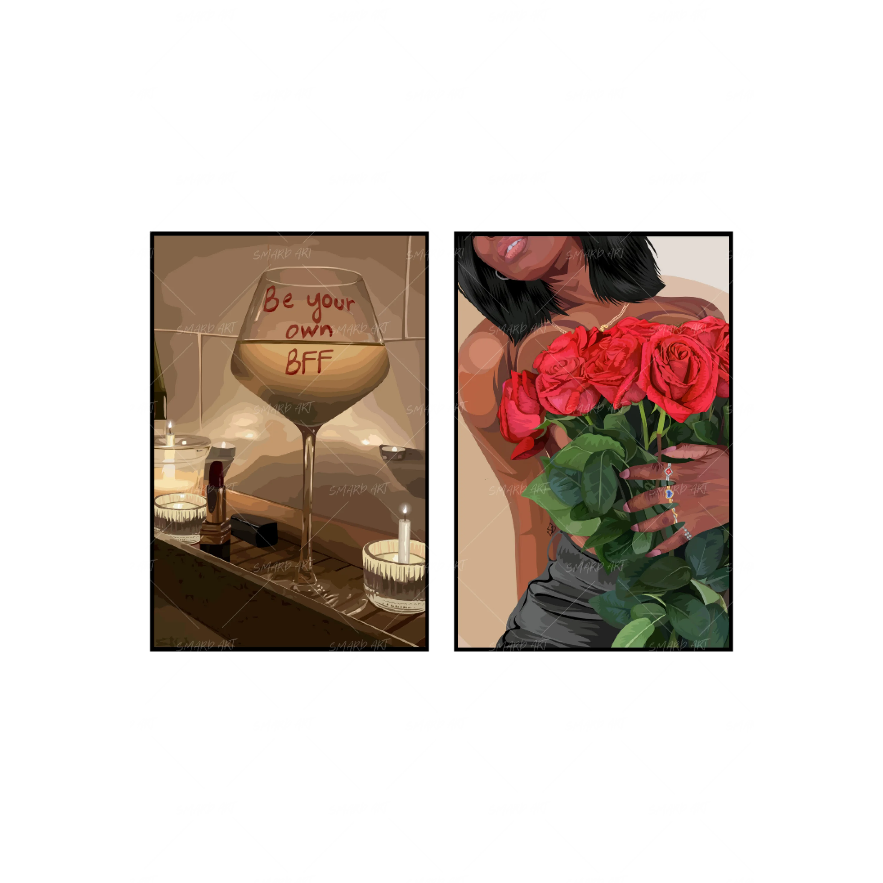 Art Print Bundle : Be Your Own BFF + Can I Call You Rose