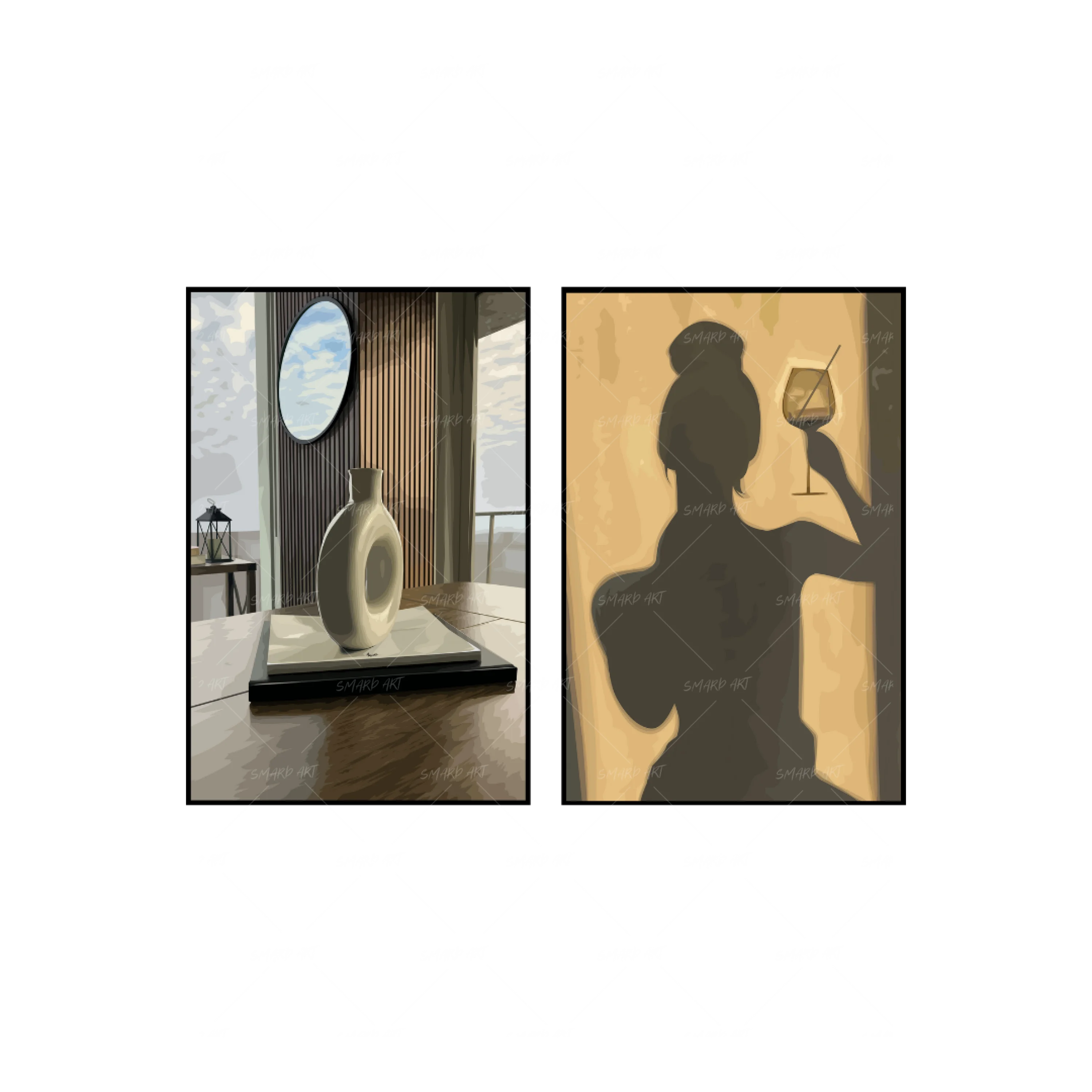 Art Print Bundle : Dining Table Aesthetics (Smard X Anaya) + Shadows (Smard X Anaya)