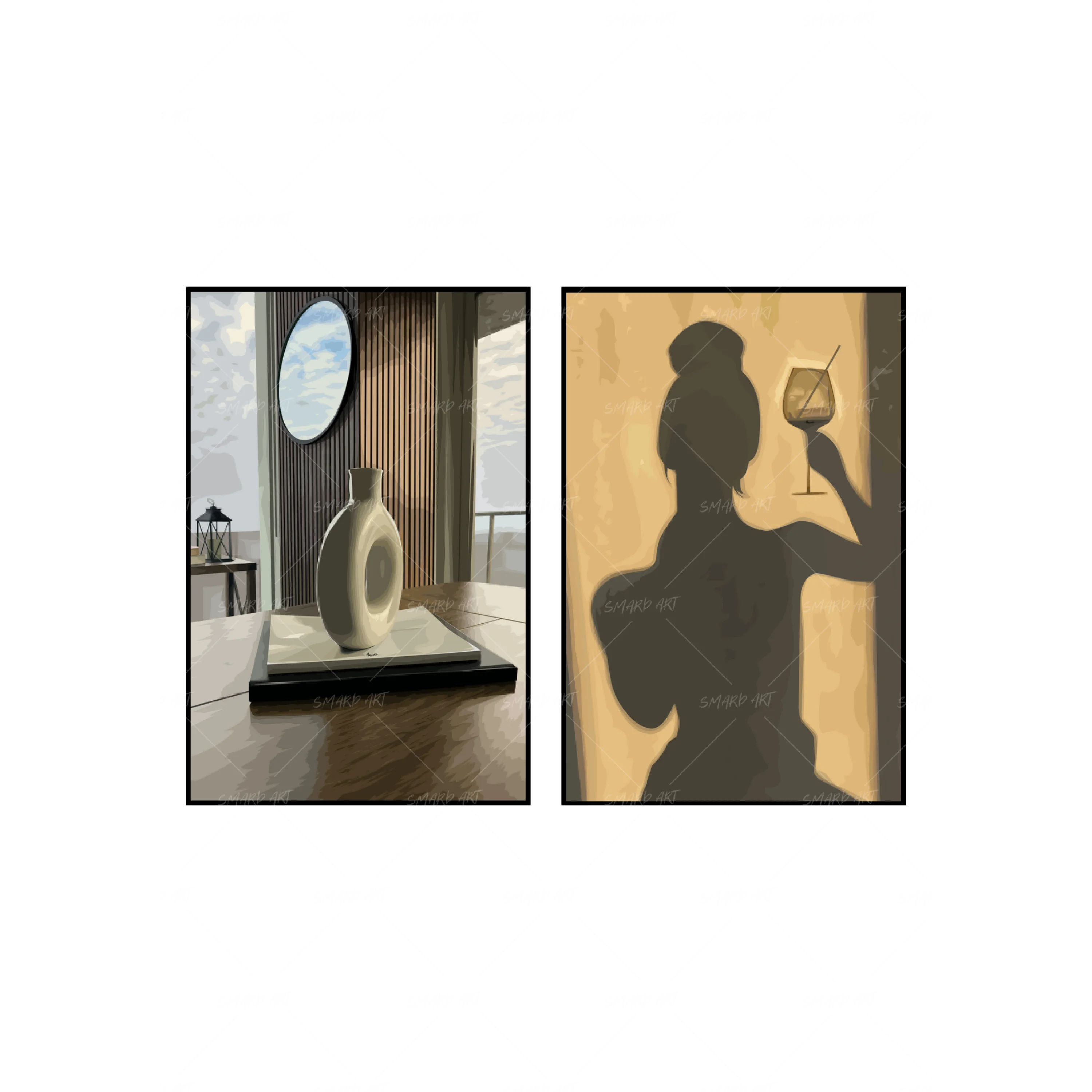 Art Print Bundle : Dining Table Aesthetics (Smard X Anaya) + Shadows (Smard X Anaya)