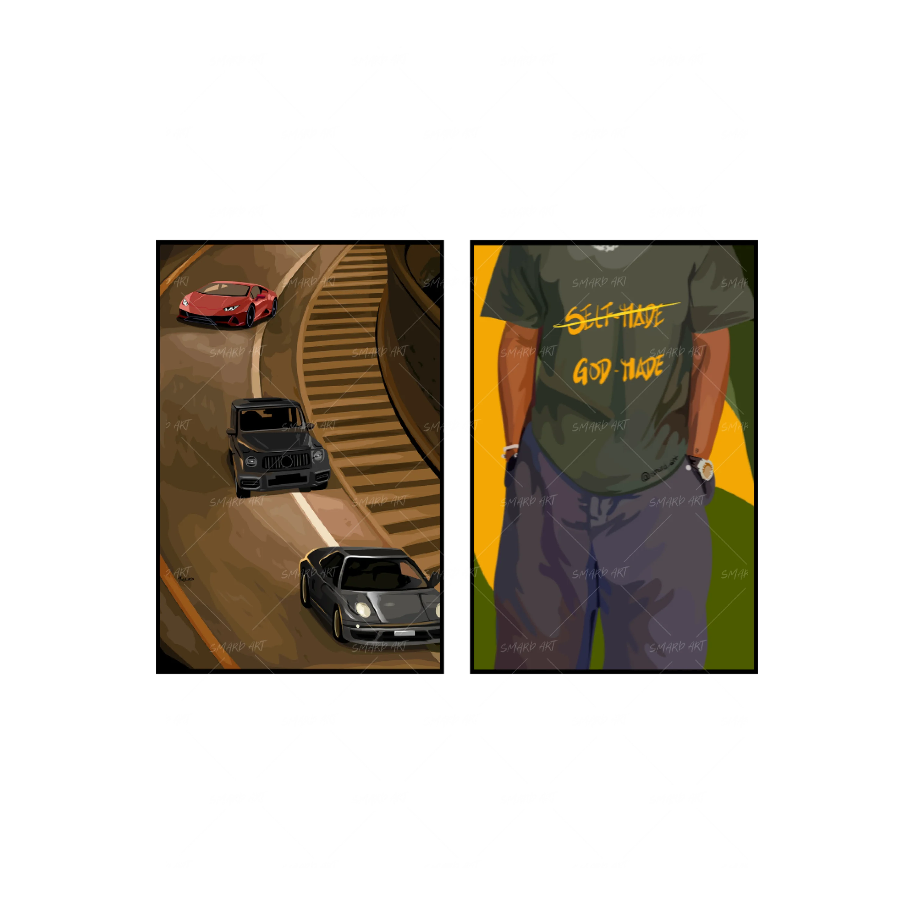 Art Print Bundle : Fast & Furious (Smard X Anaya) + God Made