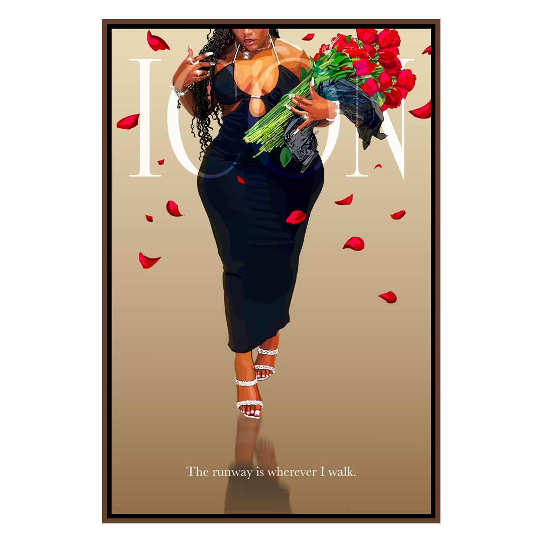 Wherever I Walk-wall art print featuring decorative artistic design suitable for living rooms, offices, and schools by SmardArt. Elevate your space with Black wall art that speaks to culture, identity, and creativity. At Smard, we celebrate artistry made with melanin, bringing powerful and inspiring designs to life.