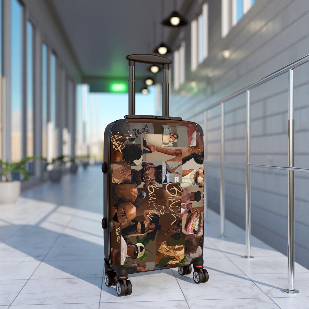 Suitcases-Medium-Black-SmardArt-Wall Art