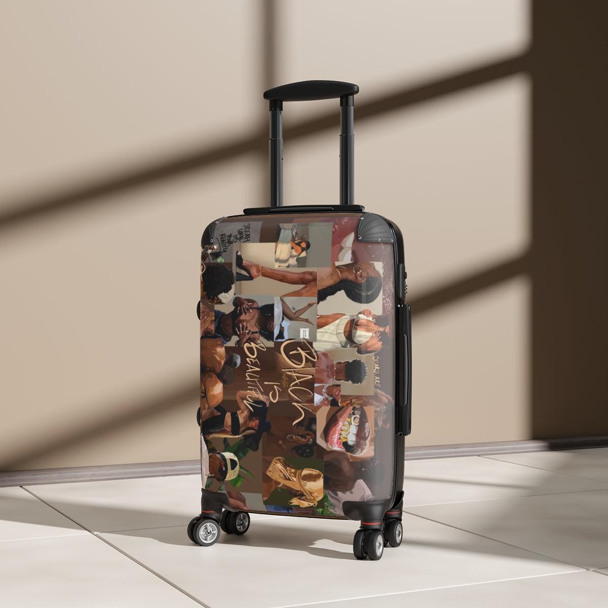 Suitcases-Medium-Black-SmardArt-Wall Art