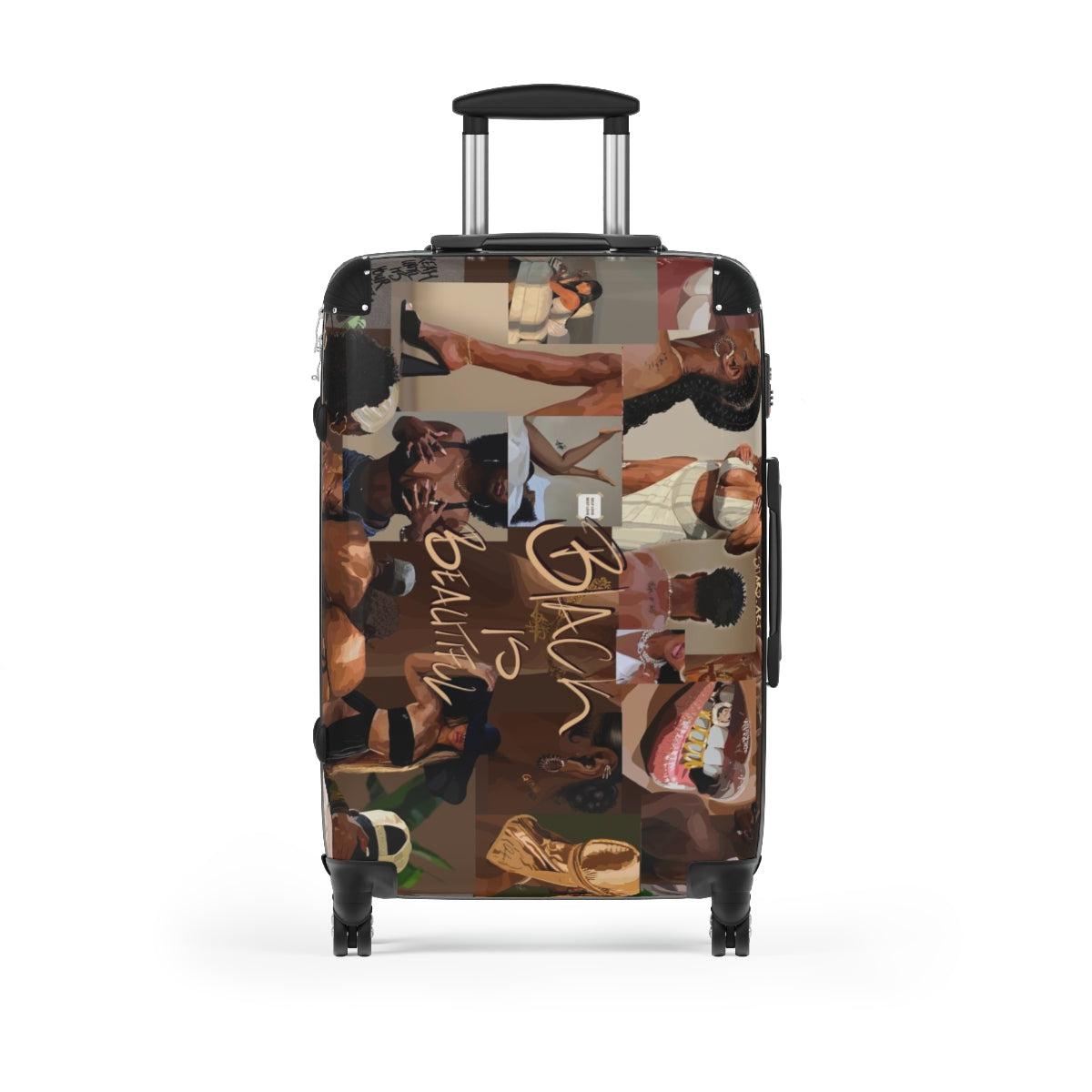 Suitcases-Medium-Black-SmardArt-Wall Art