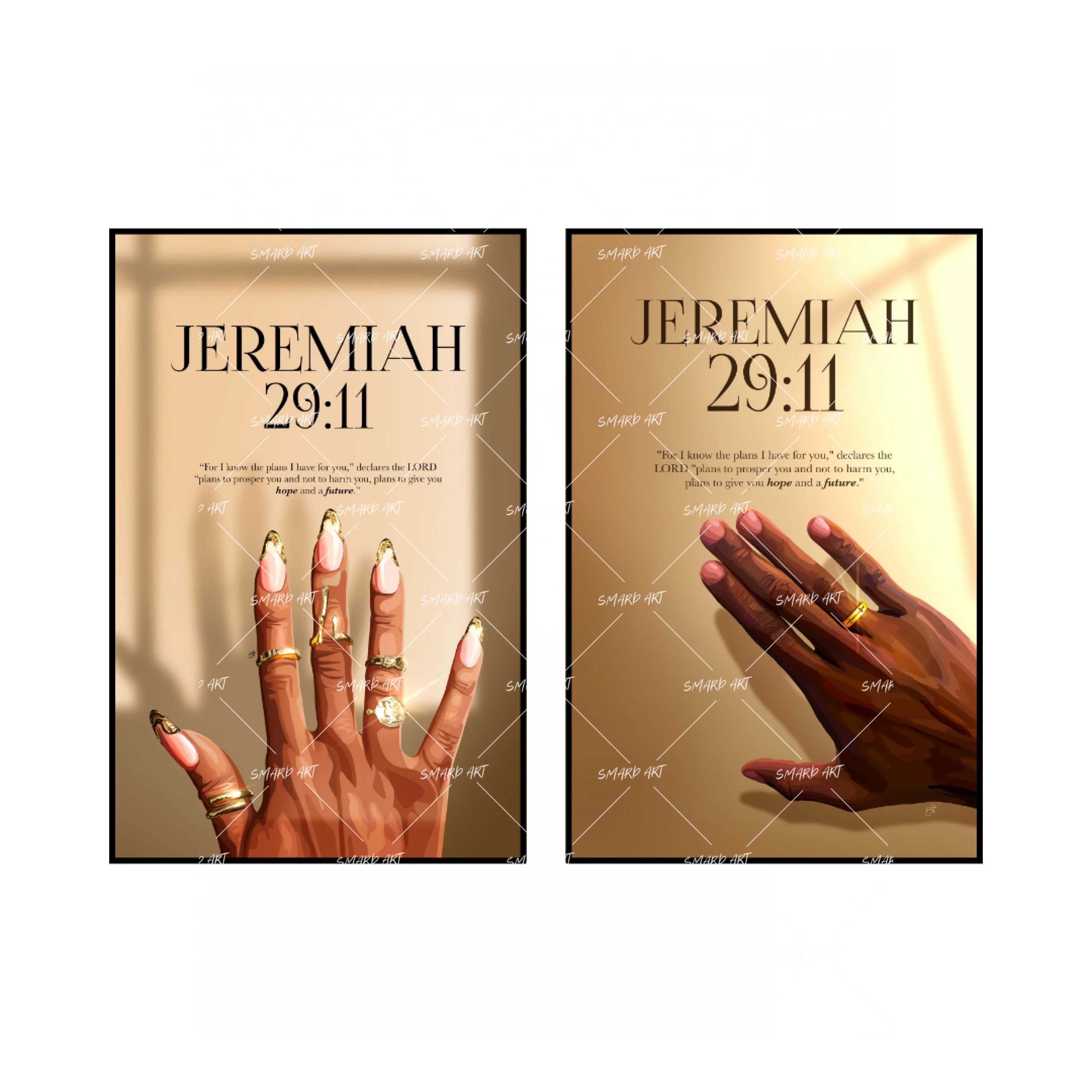 Art Print Bundle : The Plan Jeremiah 29:11 + Fine Babe Jeremiah 29:11