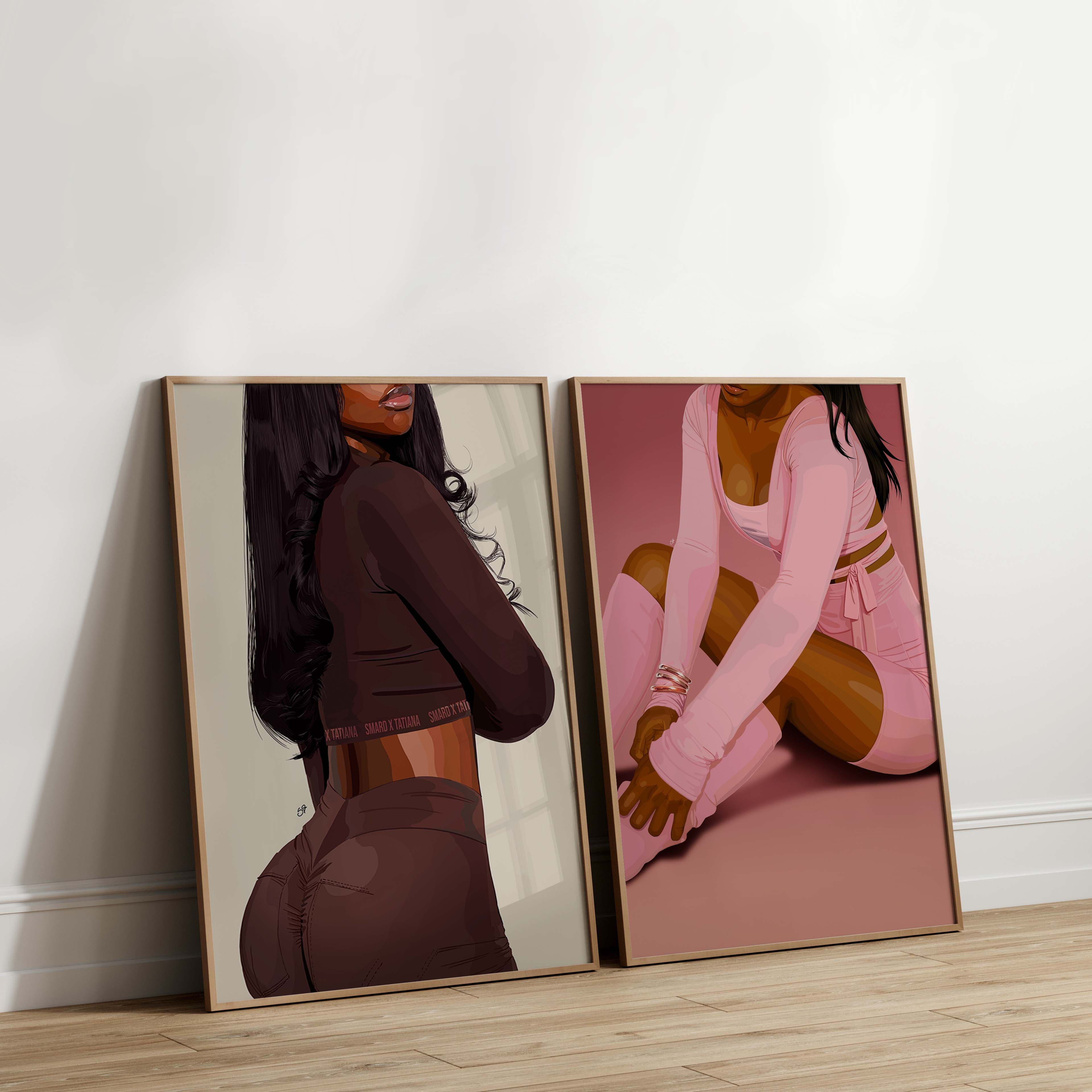 Inner Calm-wall art print featuring decorative artistic design suitable for living rooms, offices, and schools by SmardArt. Elevate your space with Black wall art that speaks to culture, identity, and creativity. At Smard, we celebrate artistry made with melanin, bringing powerful and inspiring designs to life.