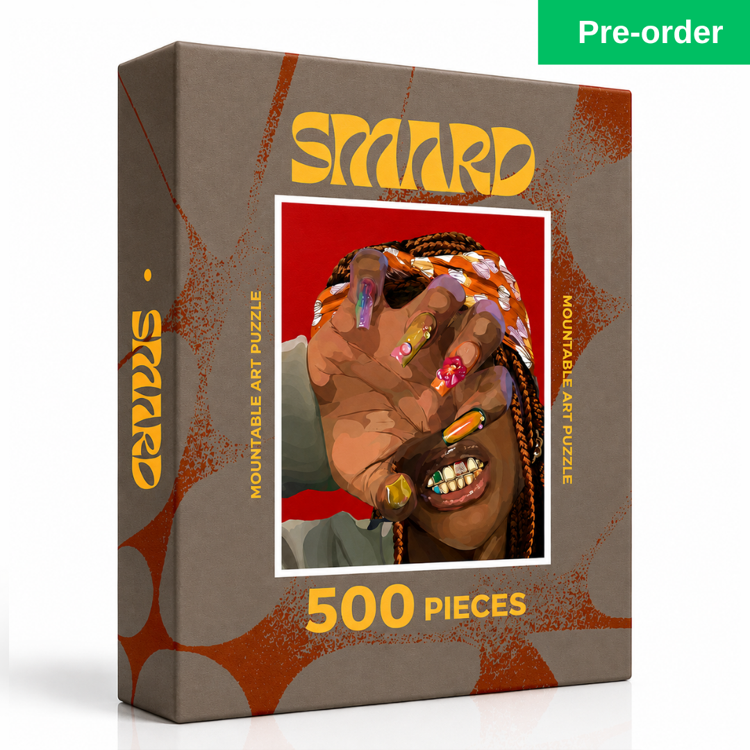 Rawr Puzzle-wall art print featuring decorative artistic design suitable for living rooms, offices, and schools by SmardArt. Elevate your space with Black wall art that speaks to culture, identity, and creativity. At Smard, we celebrate artistry made with melanin, bringing powerful and inspiring designs to life.