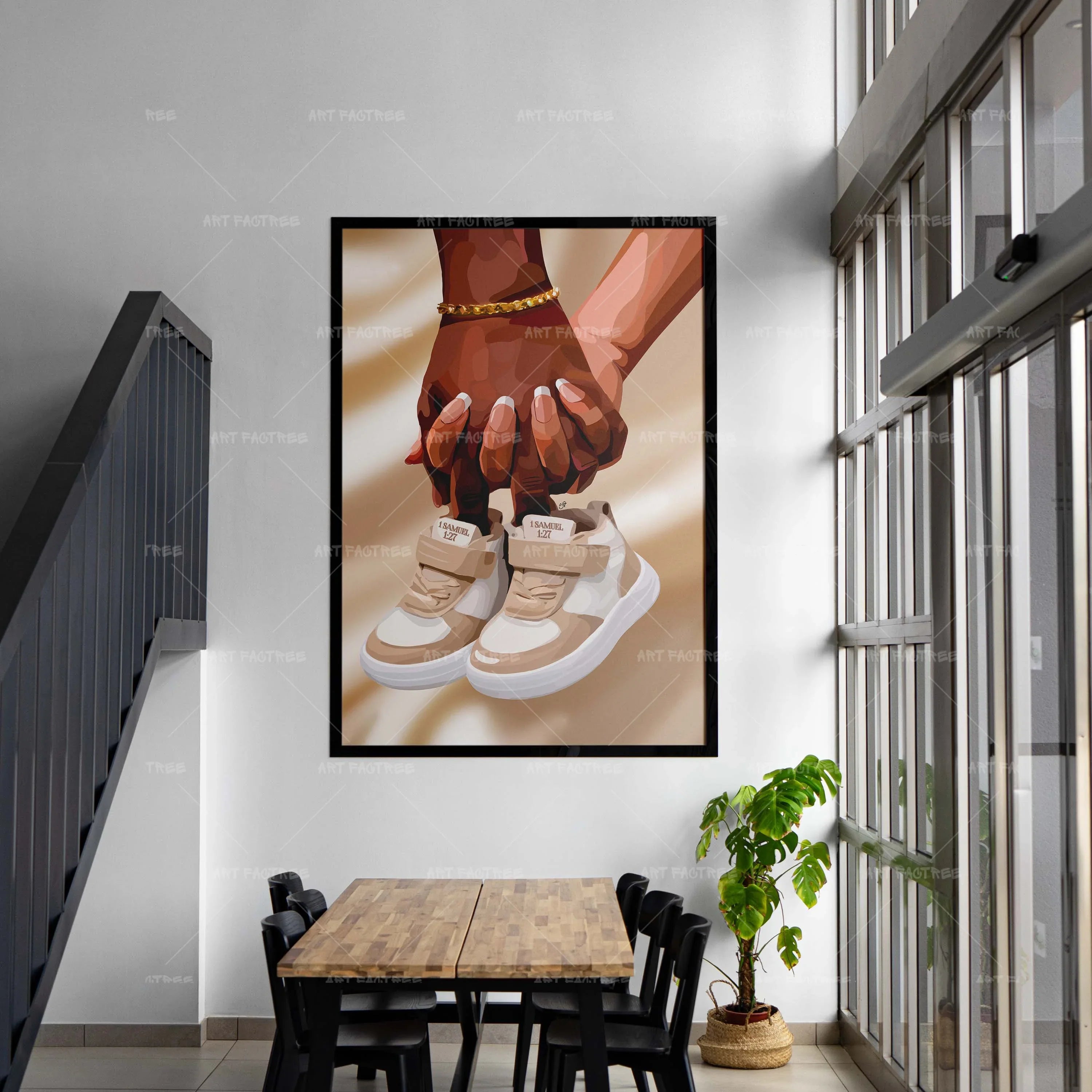 1 SAMUEL 1:27 (Smard X Anaya)-wall art print featuring decorative artistic design suitable for living rooms, offices, and schools by SmardArt. Elevate your space with Black wall art that speaks to culture, identity, and creativity. At Smard, we celebrate artistry made with melanin, bringing powerful and inspiring designs to life.