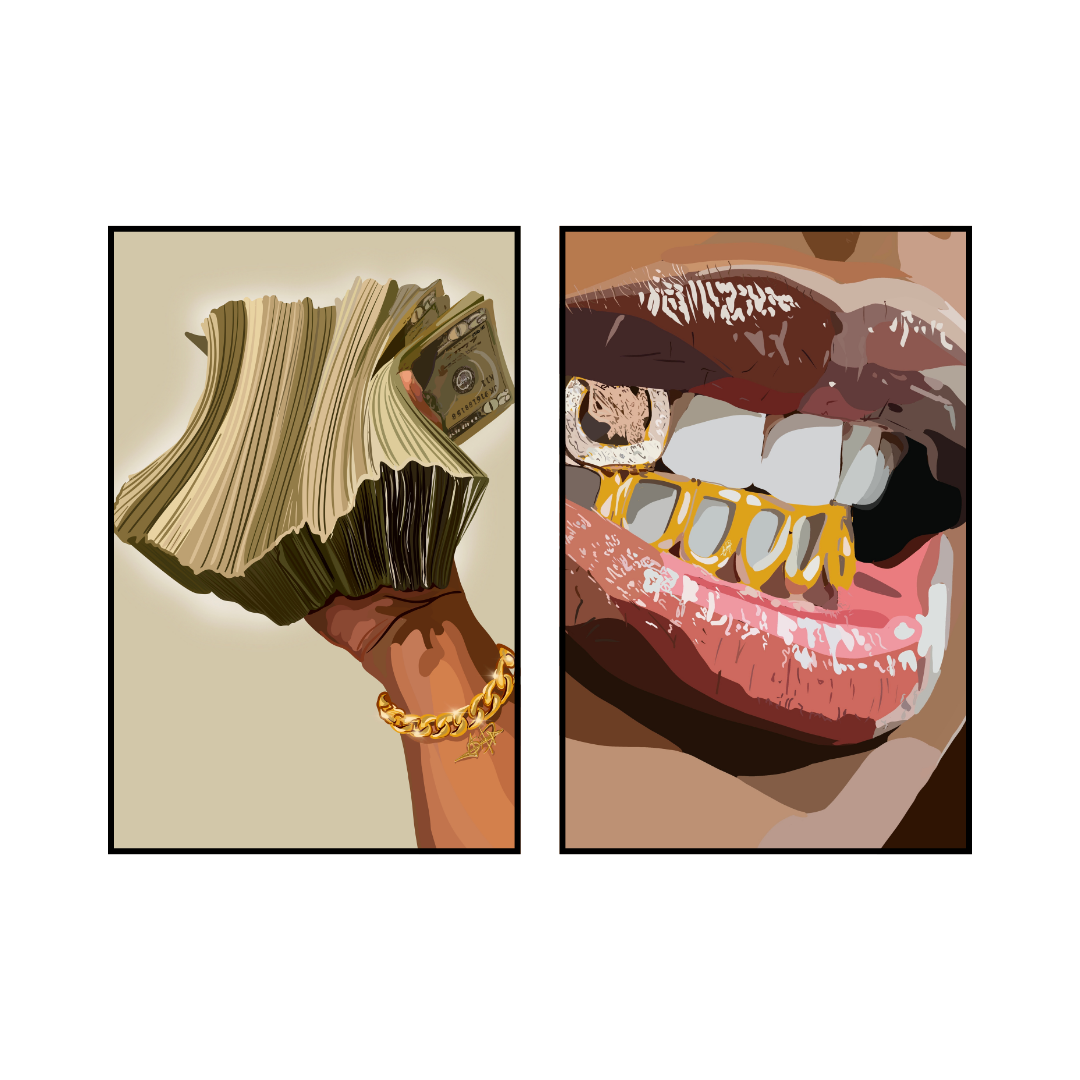 Art Print Bundle : Moolah + Grillzz II