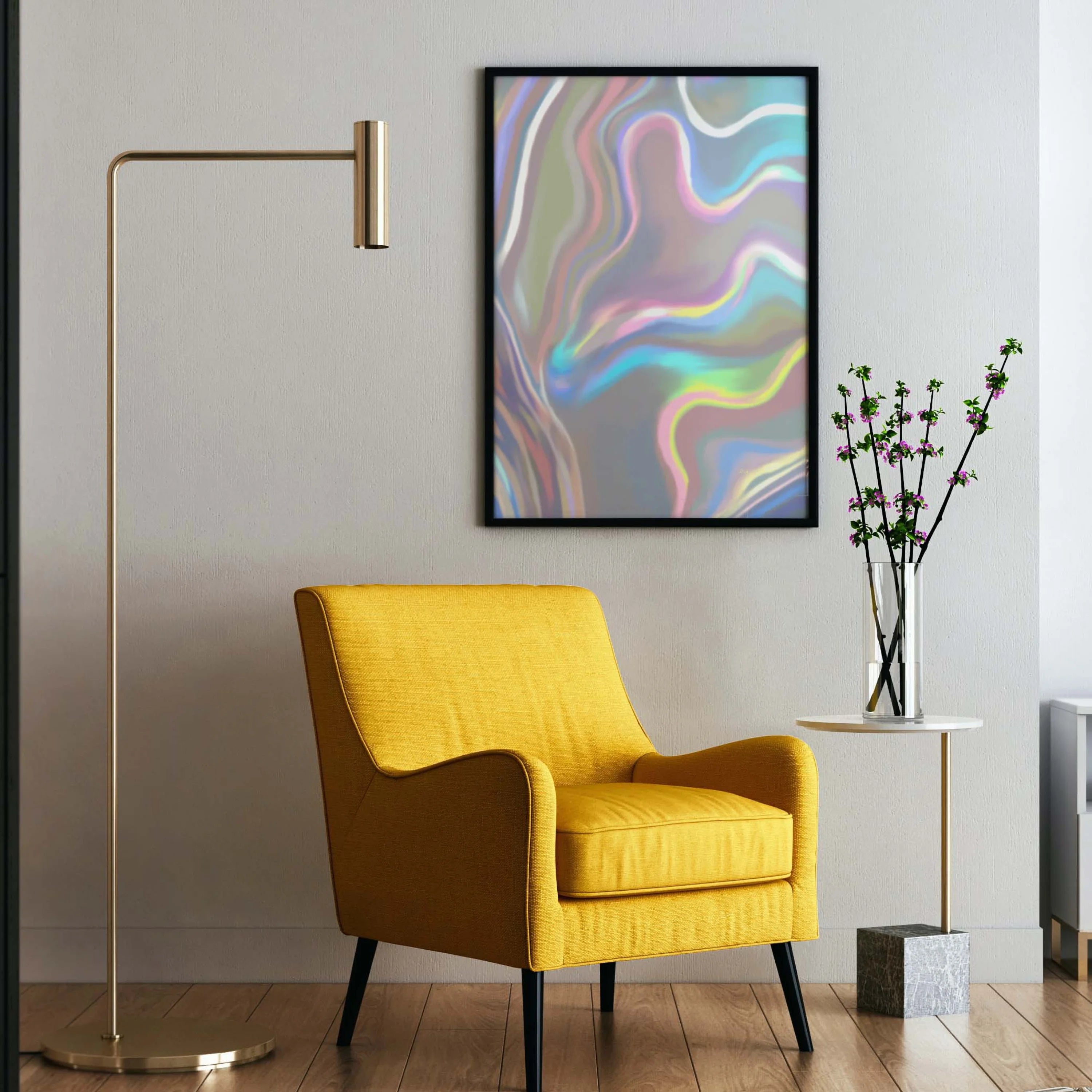 Iridescent Waves (Smard X Anaya) Wall Art