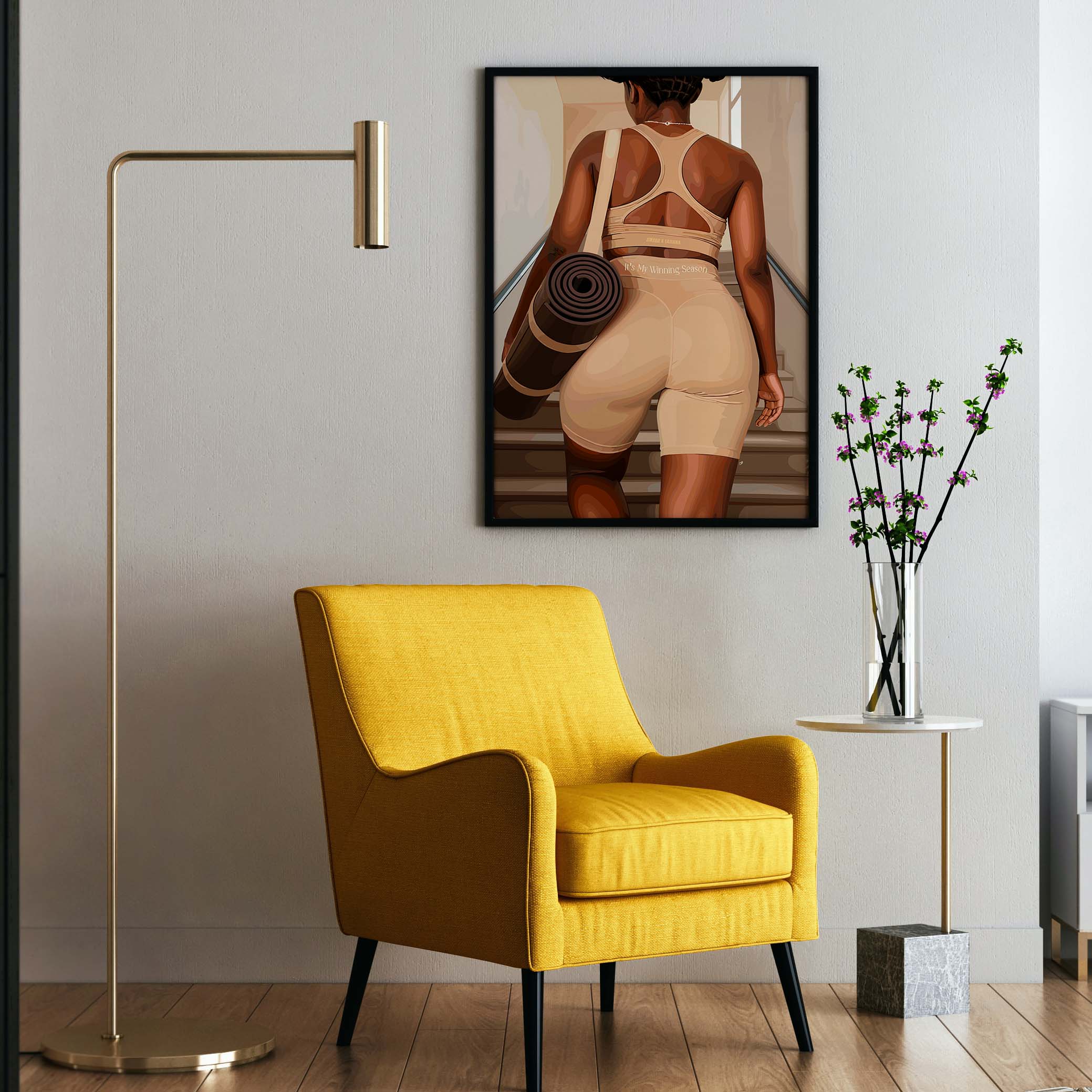 It's My Winning Season-wall art print featuring decorative artistic design suitable for living rooms, offices, and schools by SmardArt. Elevate your space with Black wall art that speaks to culture, identity, and creativity. At Smard, we celebrate artistry made with melanin, bringing powerful and inspiring designs to life.