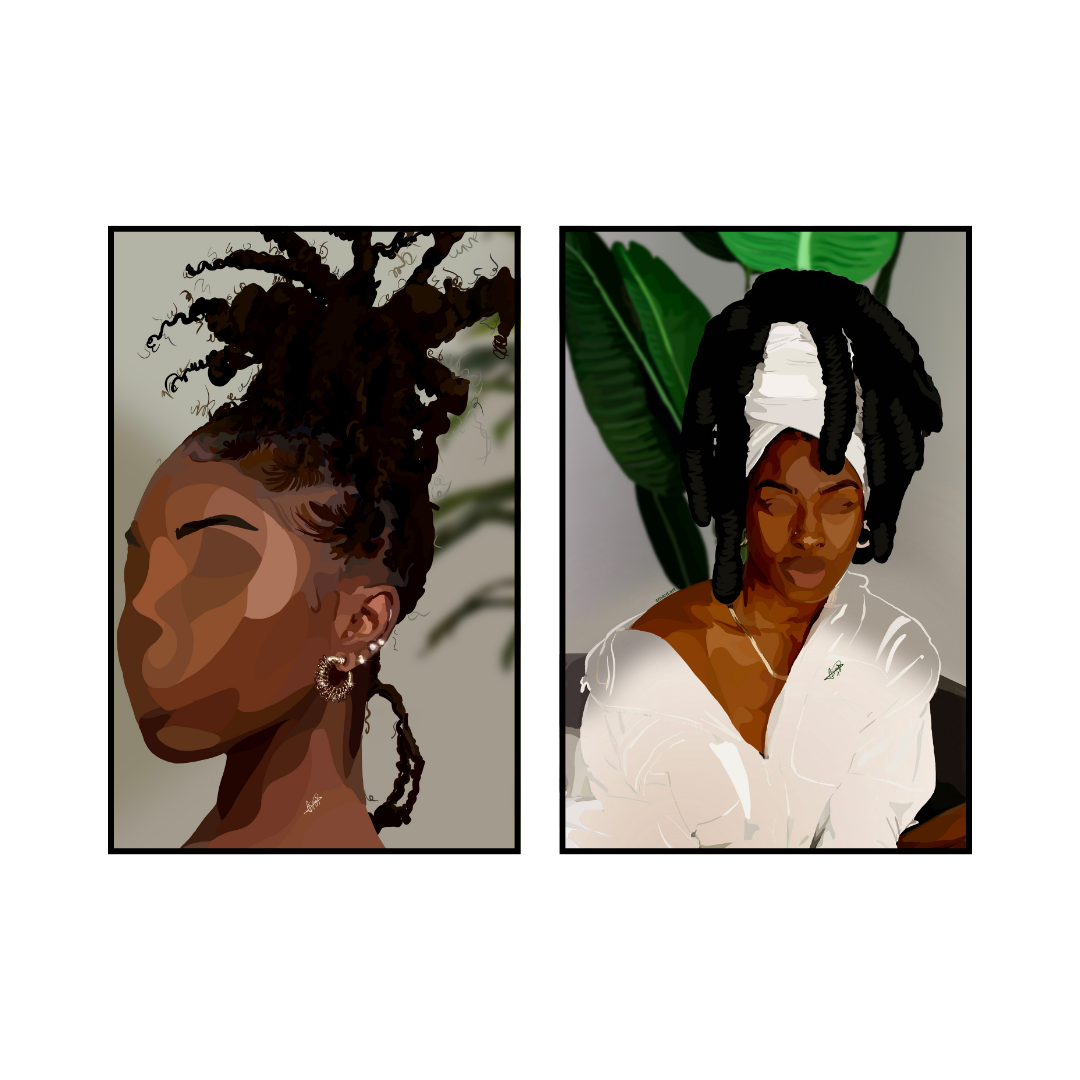 Art Print Bundle : Locs Bae + Plant Mom IV