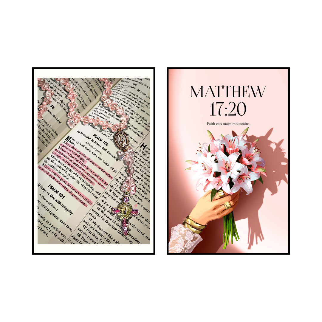 Art Print Bundle : Psalm 100 + Matthew 17:20